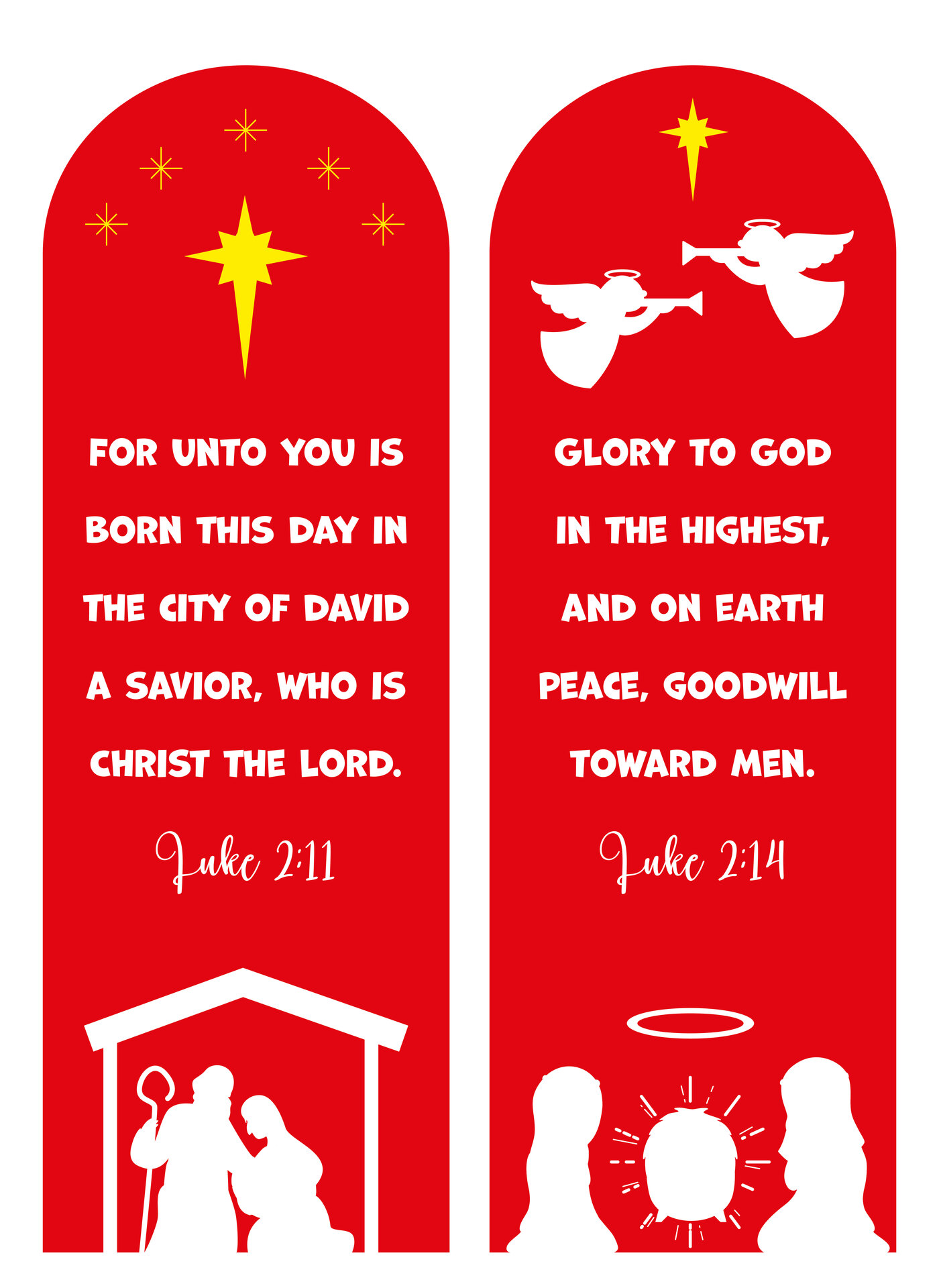 Christmas Nativity Scene Bookmarks Printable