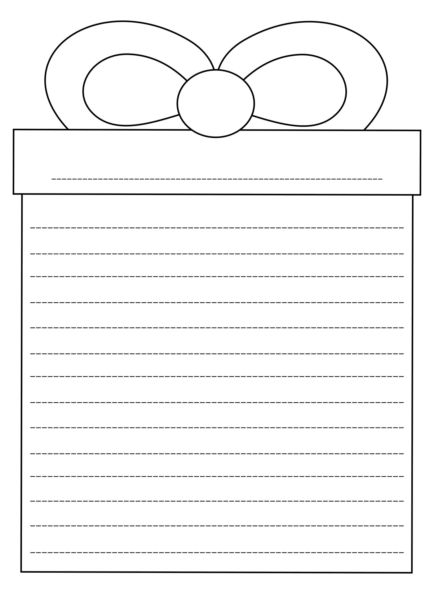 Christmas Present Writing Template