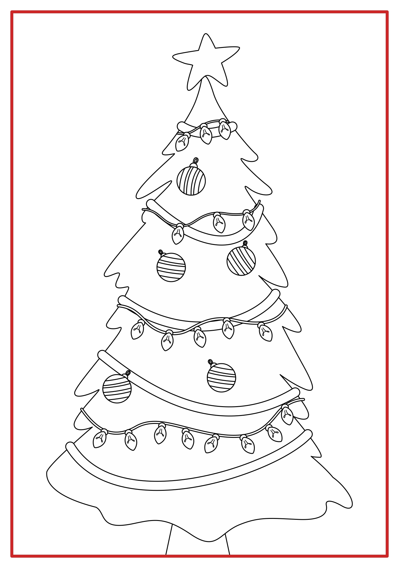 Christmas Tree Coloring Sheets