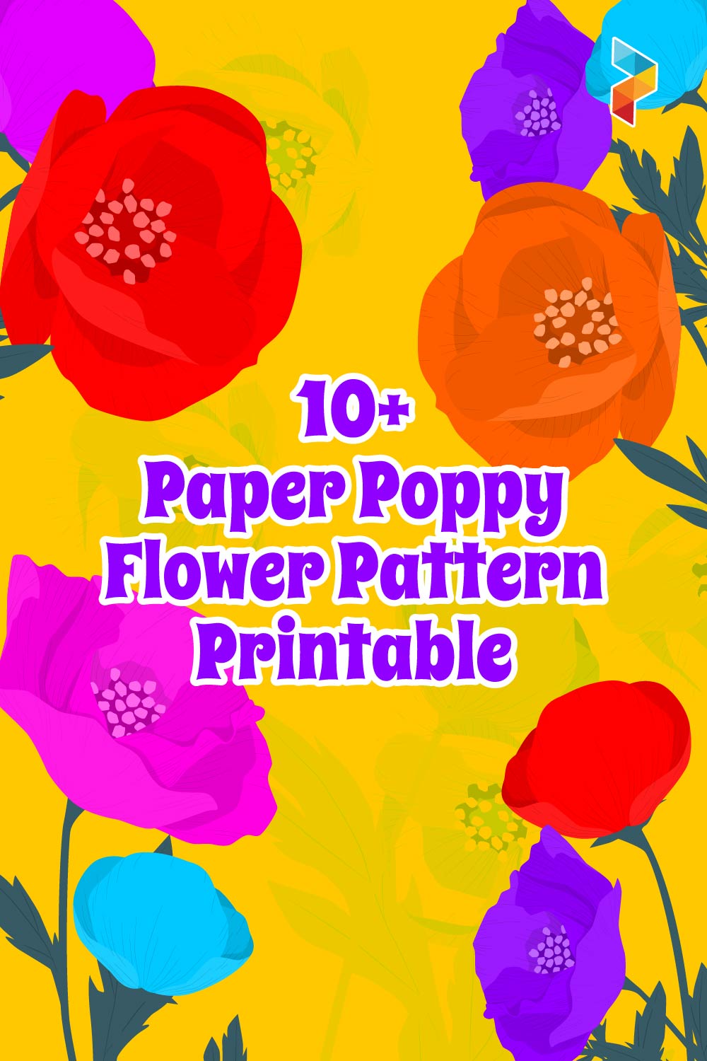 Paper Poppy Flower Pattern