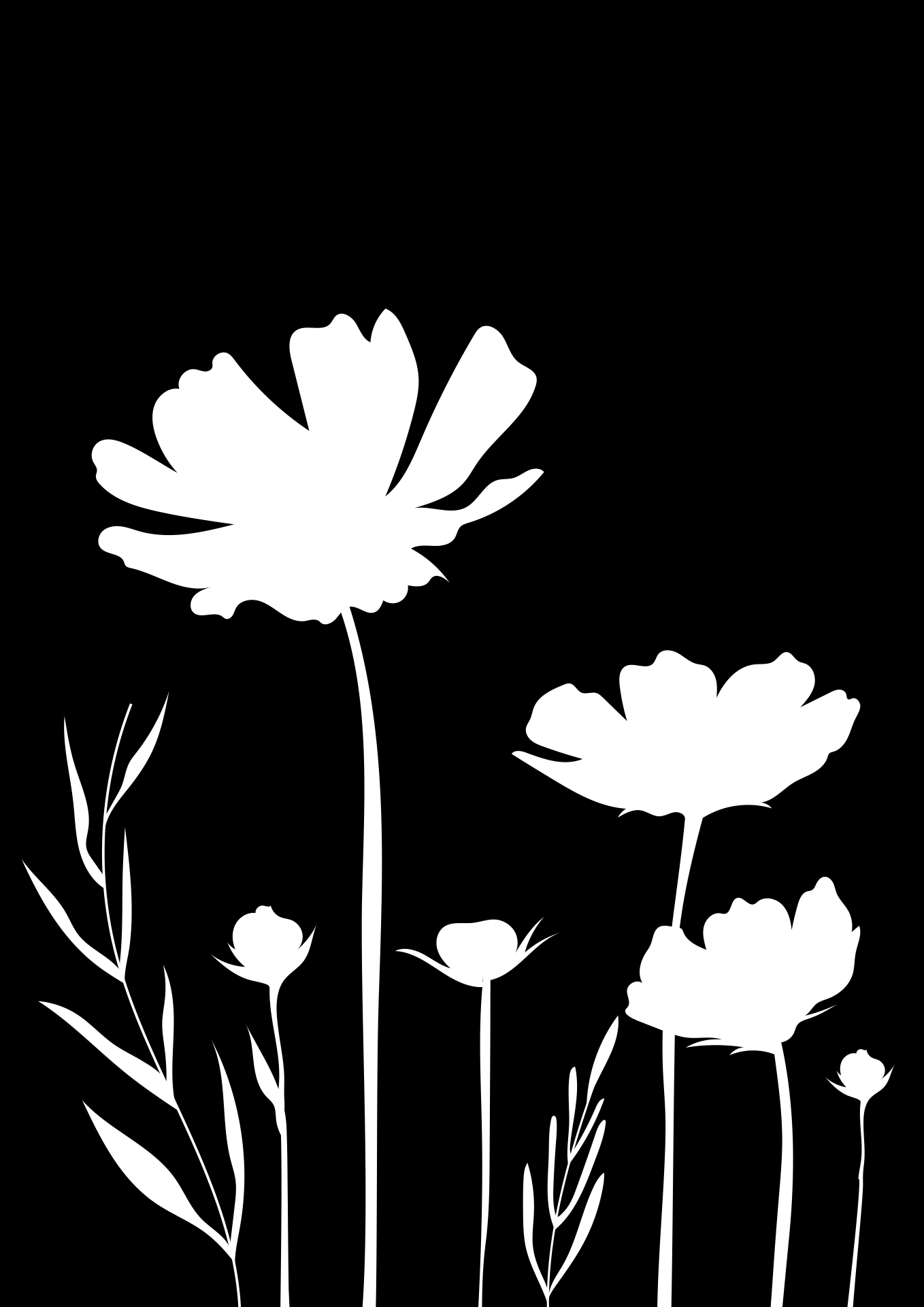 Creative Poppy Flower Stencil Printable