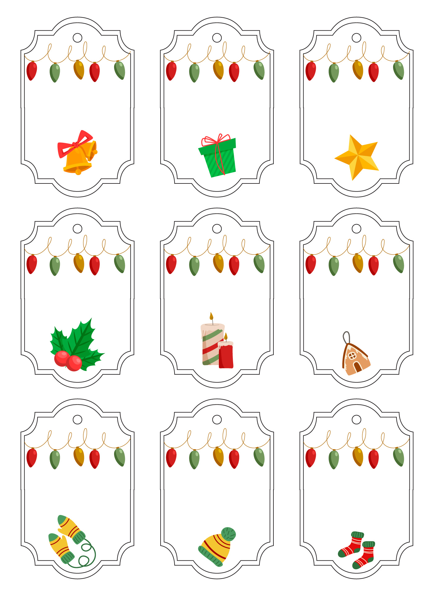 Cute Christmas Gift Tags DIY Printable Pinterest