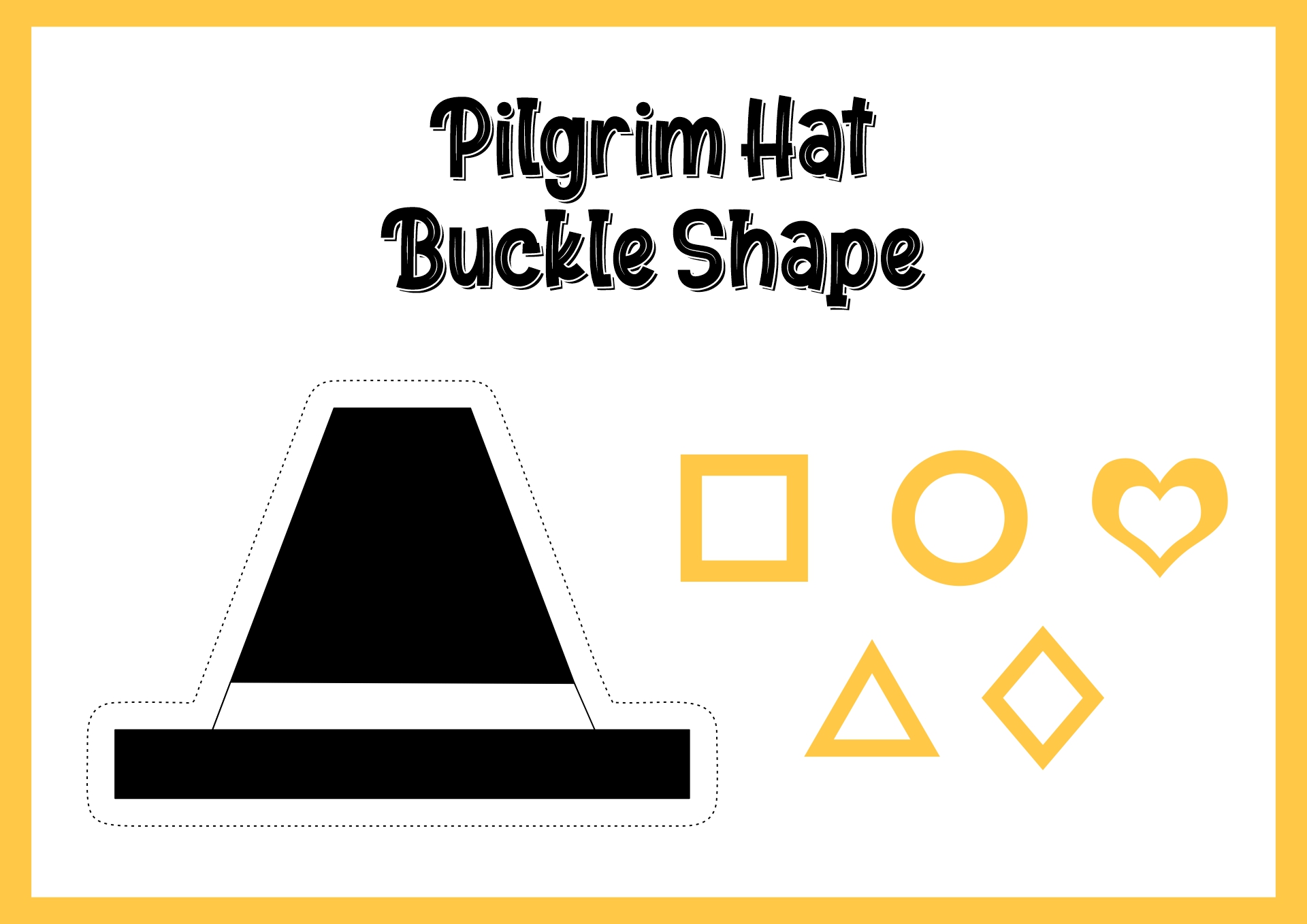 Easy Preschool Pilgrim Activities Printables