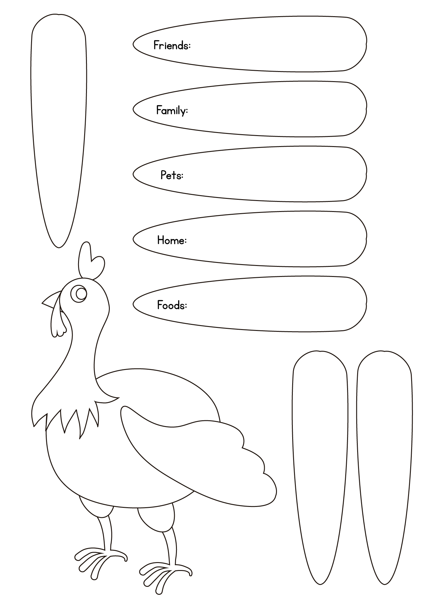 Easy Printable Thanksgiving Projects for Kindergarten