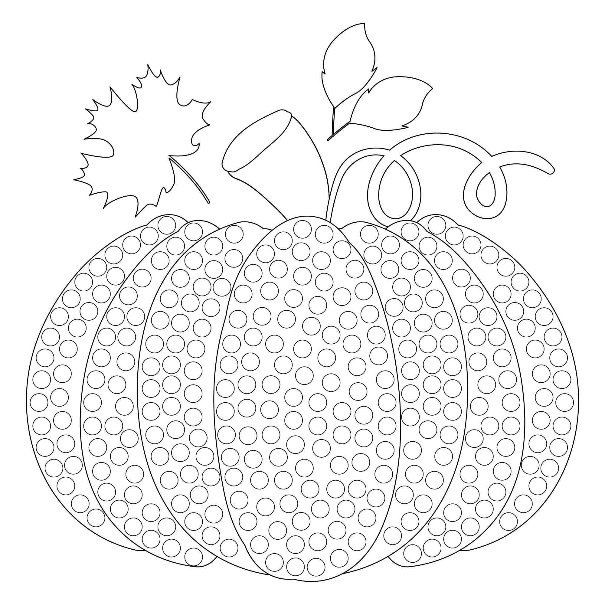 Fall Theme Do-A-Dot Thanksgiving Printables