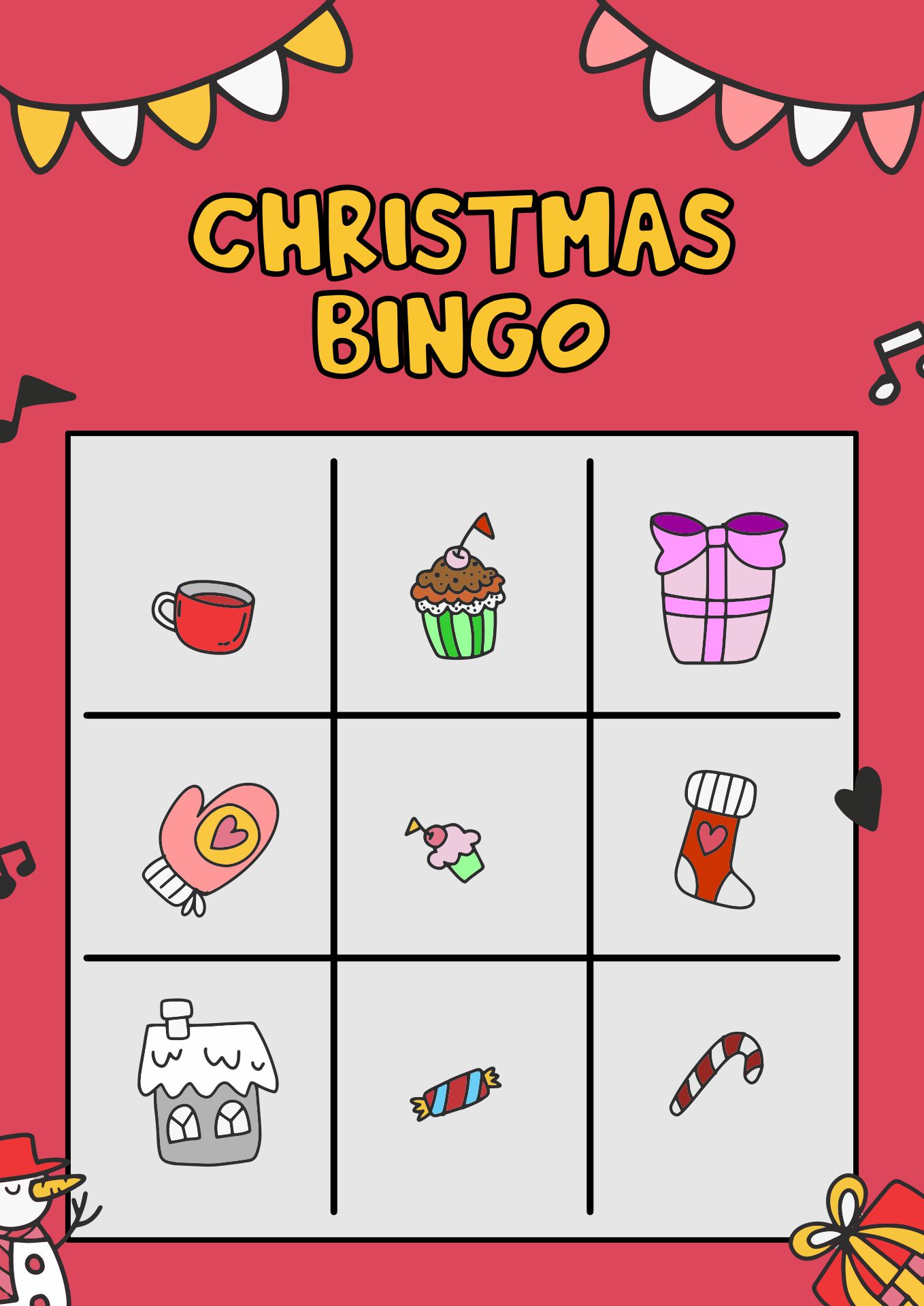 Festive Christmas Bingo Printables for Party Games