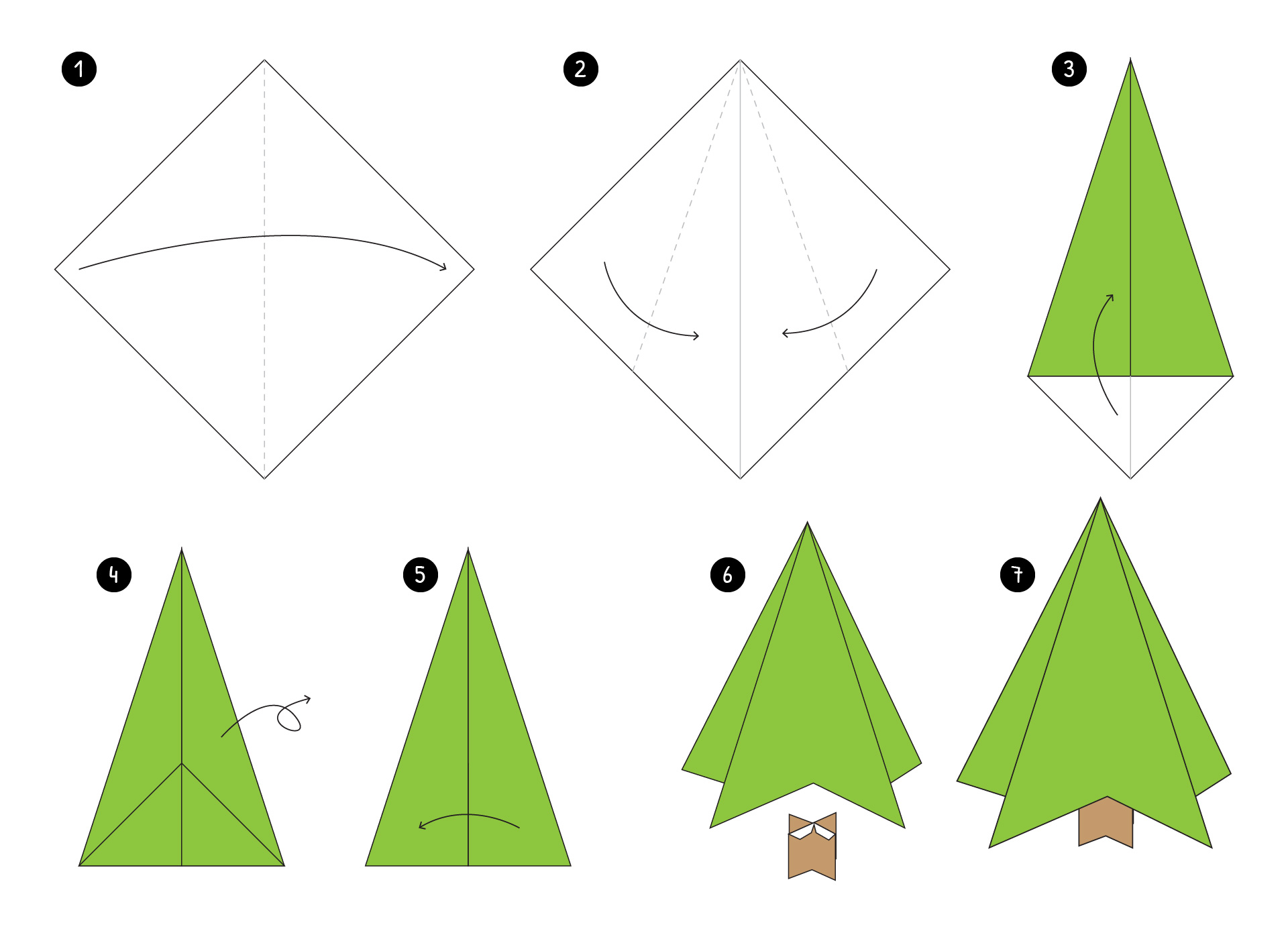 Festive Origami Christmas Decorations