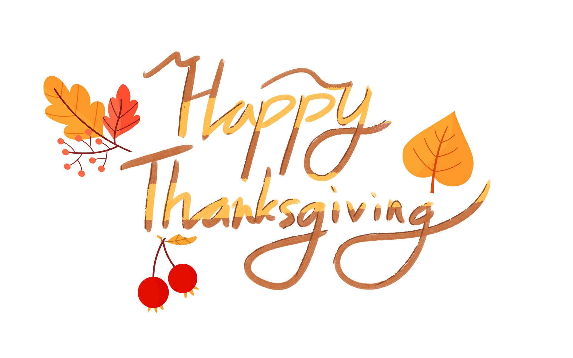 Festive Thanksgiving Word Art Designs