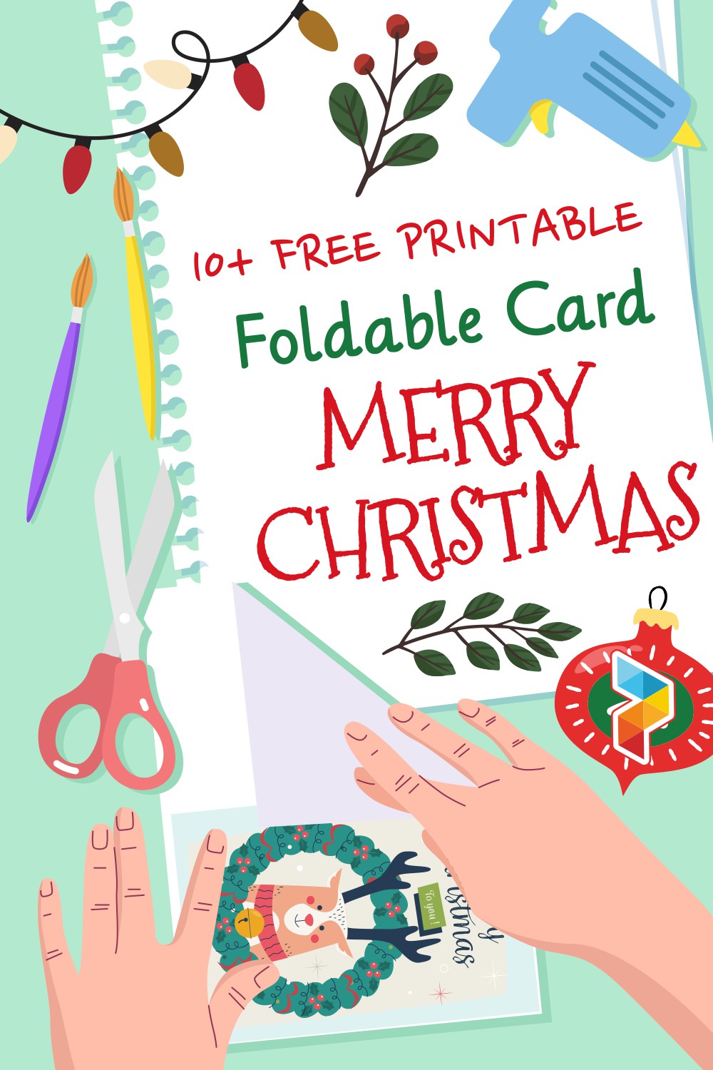 Foldable Card Merry Christmas