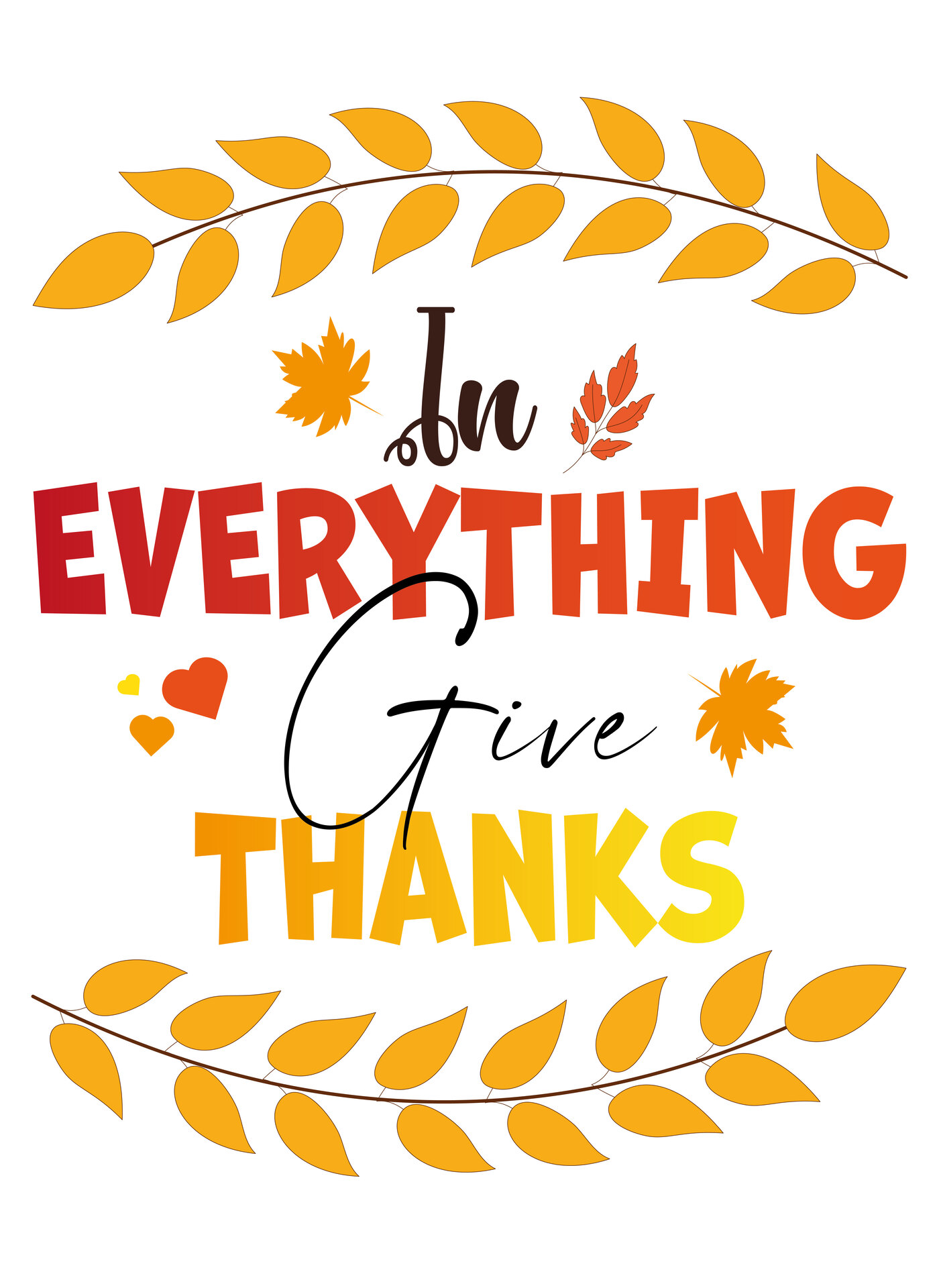 Give Thanks Printable Lettering