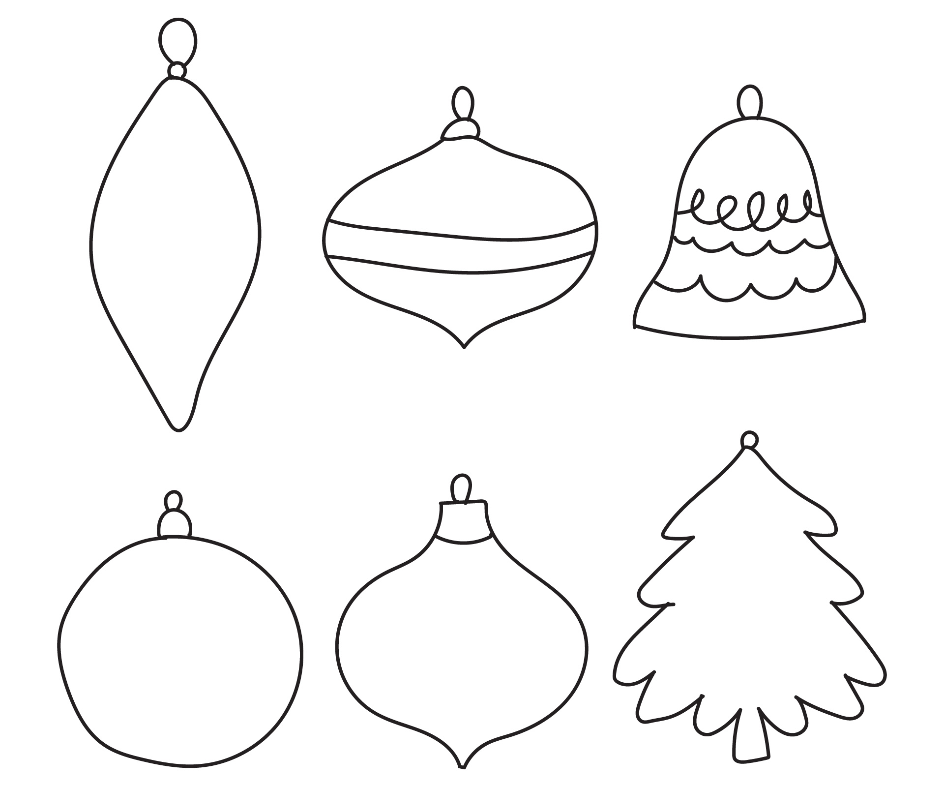 Holiday Tree Ornament Templates Printable