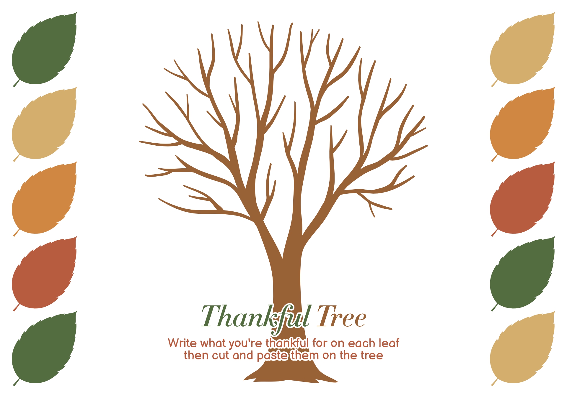 Kids Thanksgiving Tree Project Kit