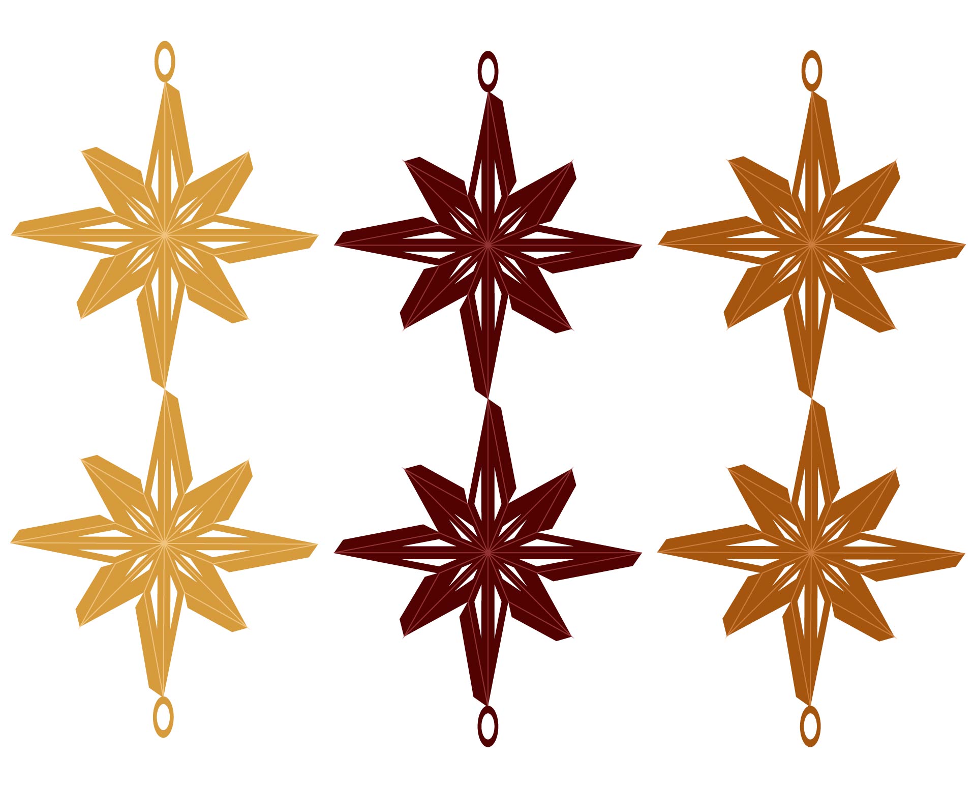 Luxury Christmas Star DIY Template