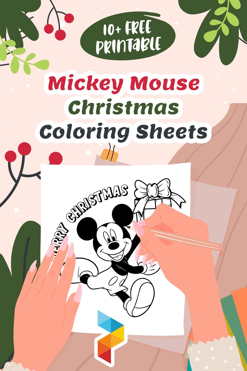 Mickey Mouse Christmas Coloring Sheets