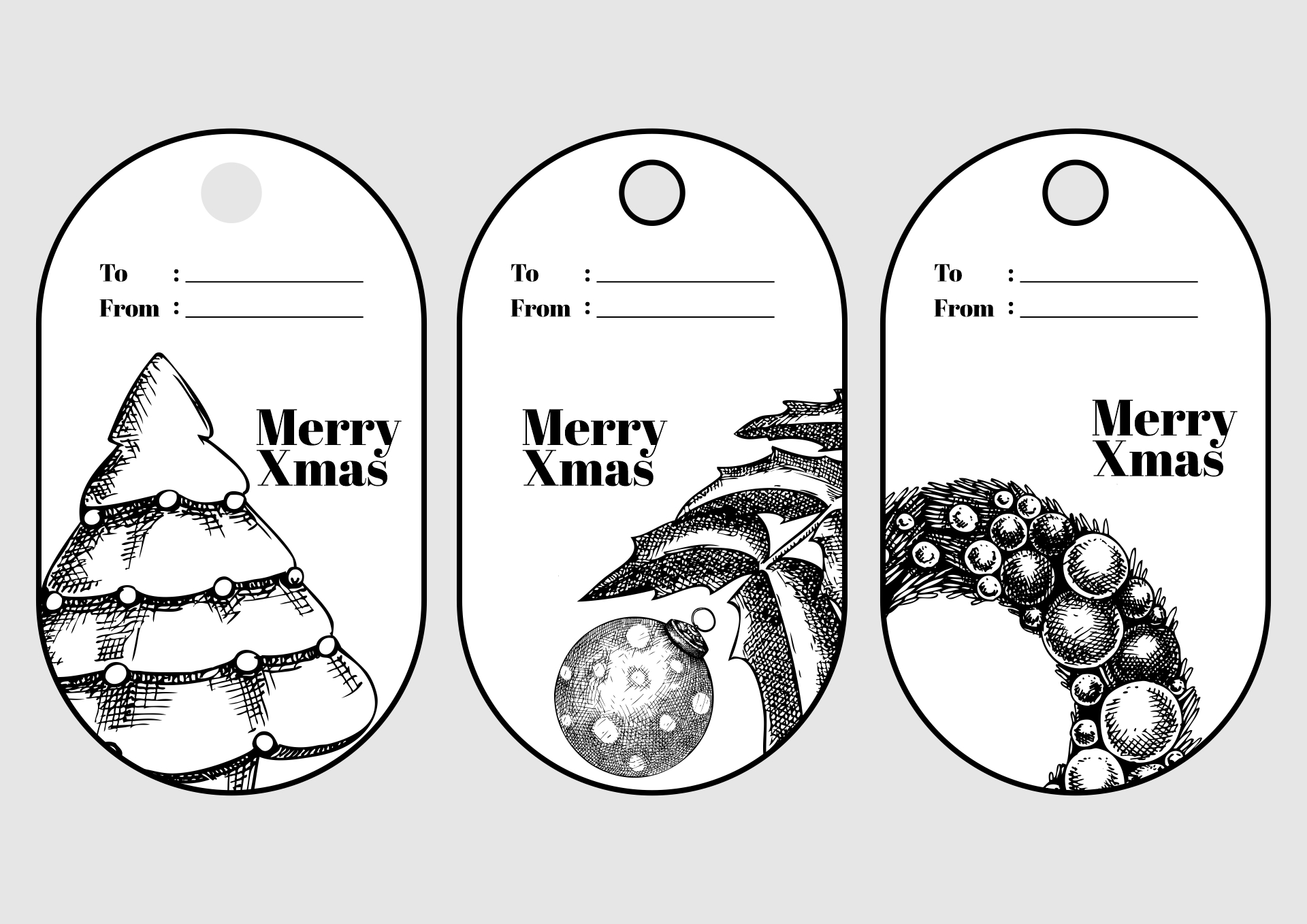 Old-Fashioned Christmas Printable Gift Tags