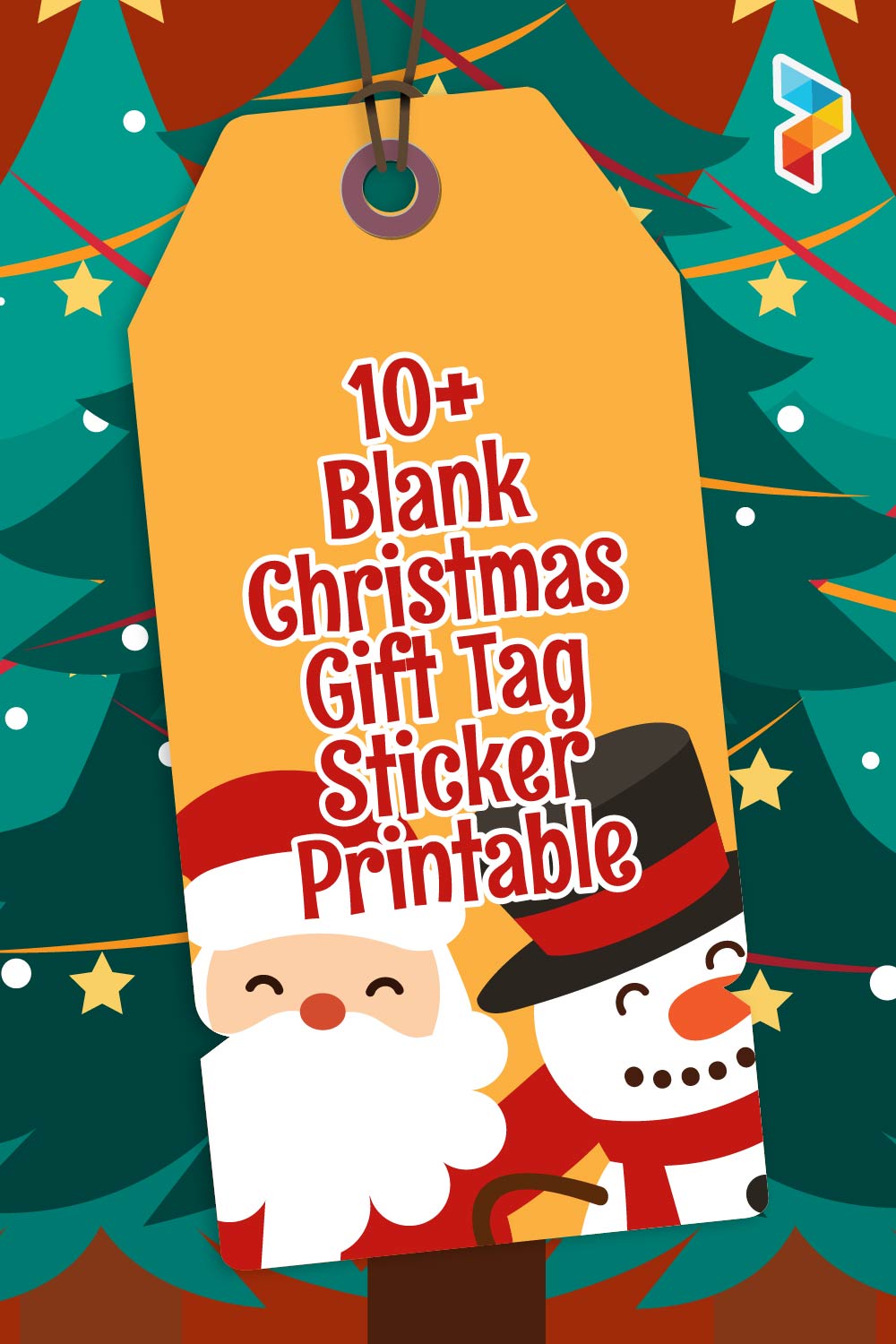 Blank Christmas Gift Tag Sticker