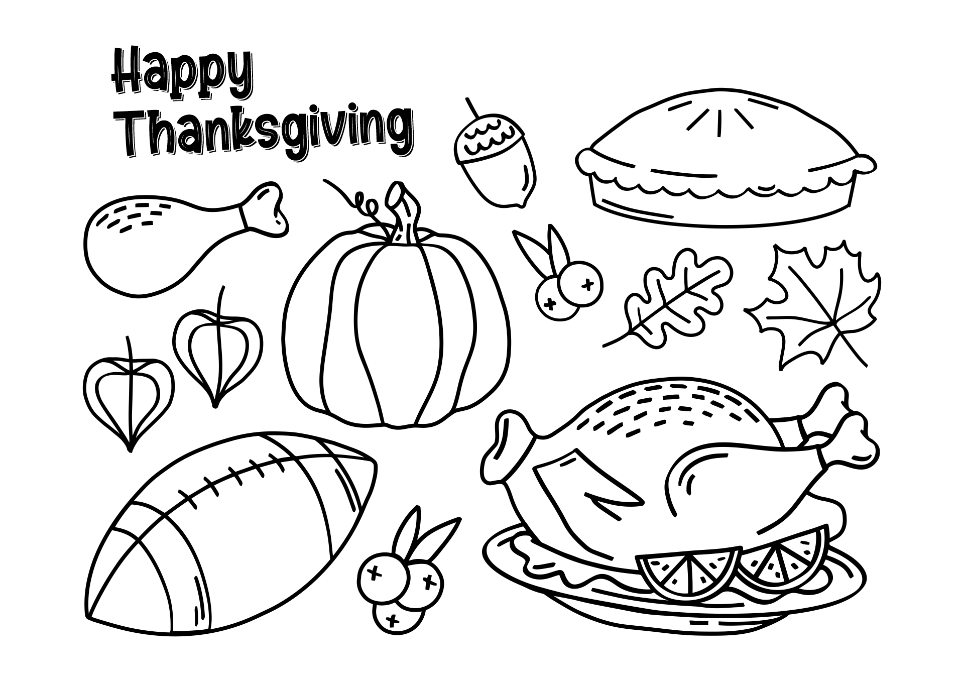 Preschool Thanksgiving Coloring Pages