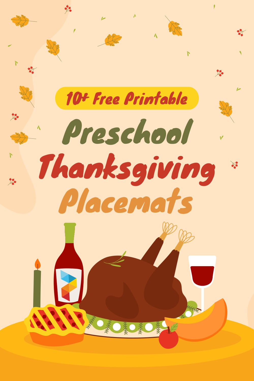 Preschool  Thanksgiving Placemats