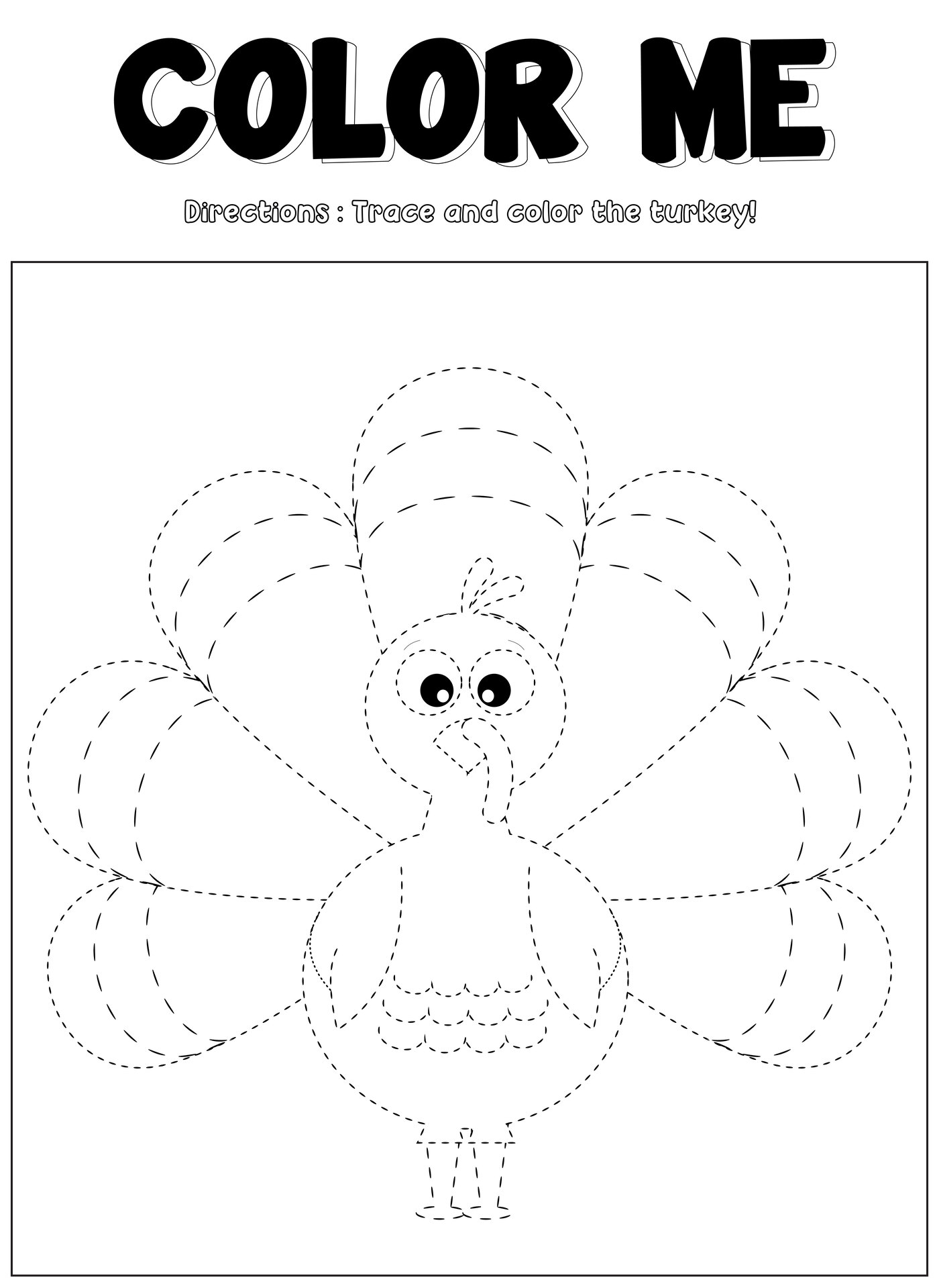 Preschool Thanksgiving Turkey Activity Printouts