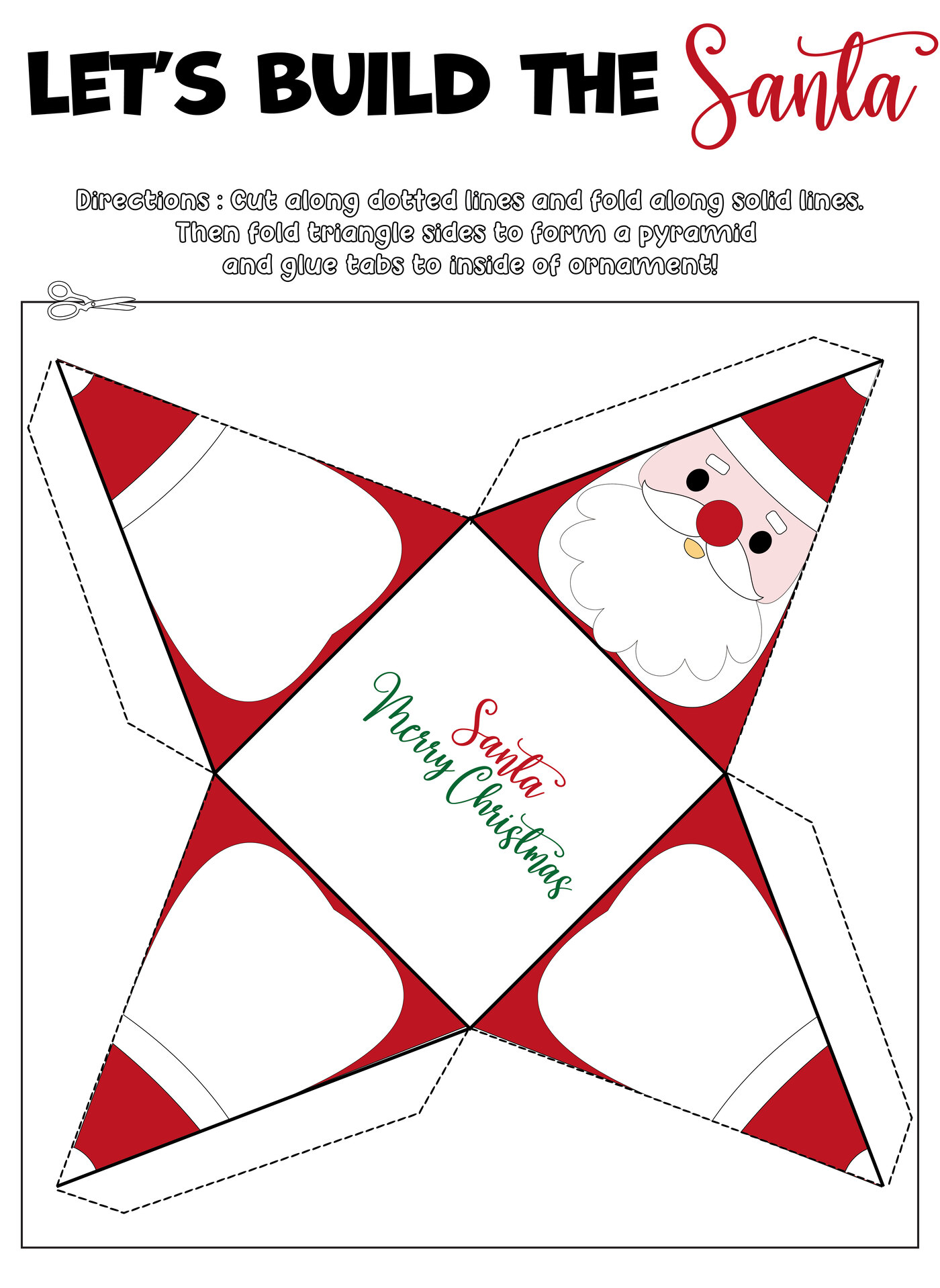 Printable 3D Christmas Decorations Template