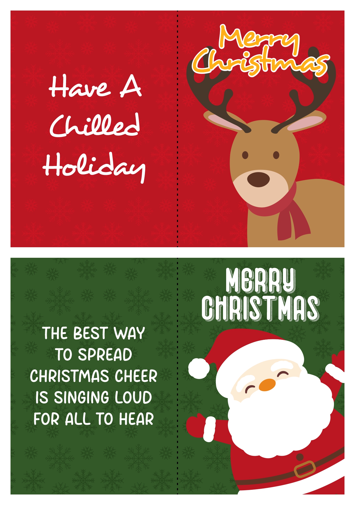 Printable Christmas Card Sets