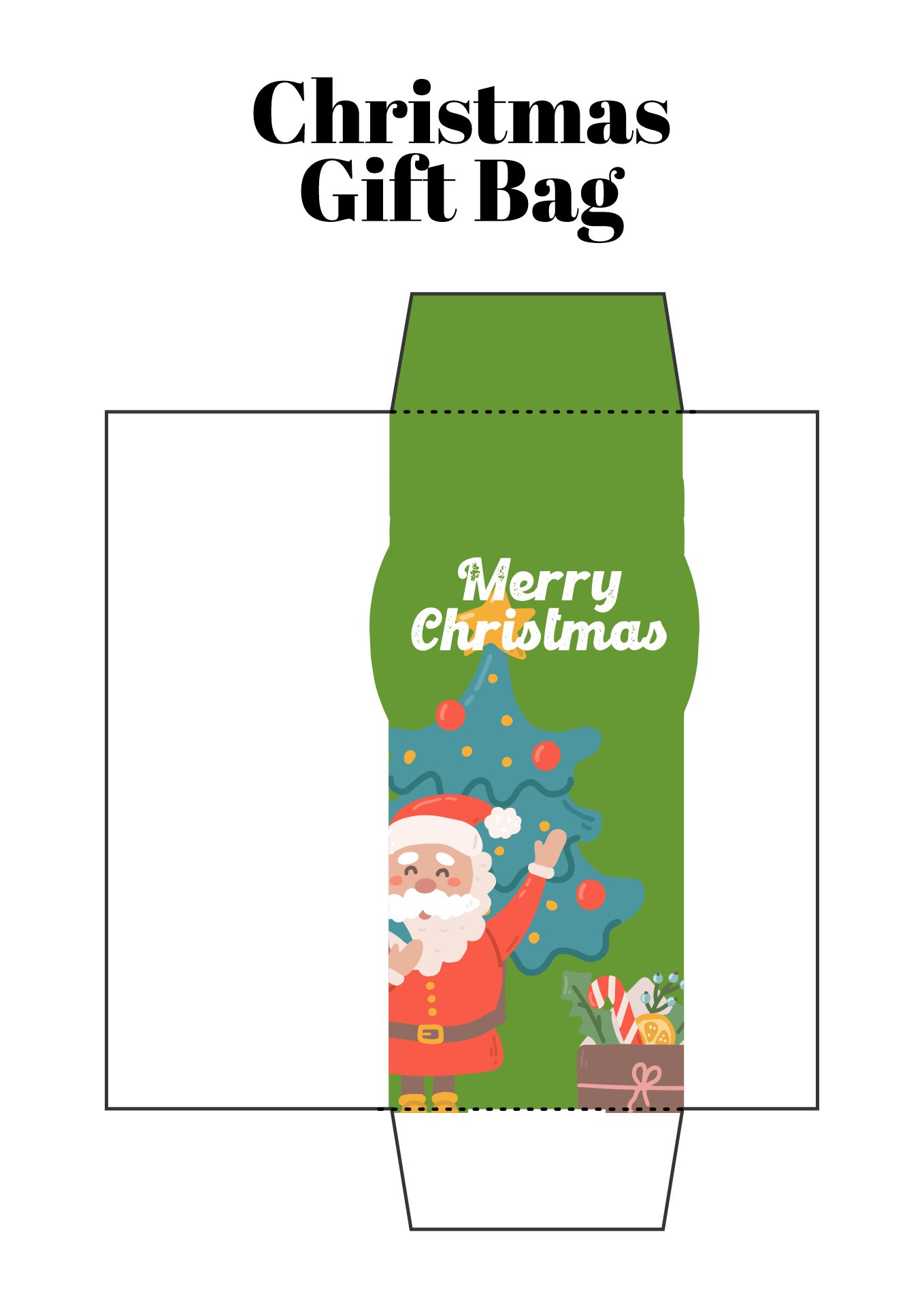 Printable Christmas Gift Bag Designs