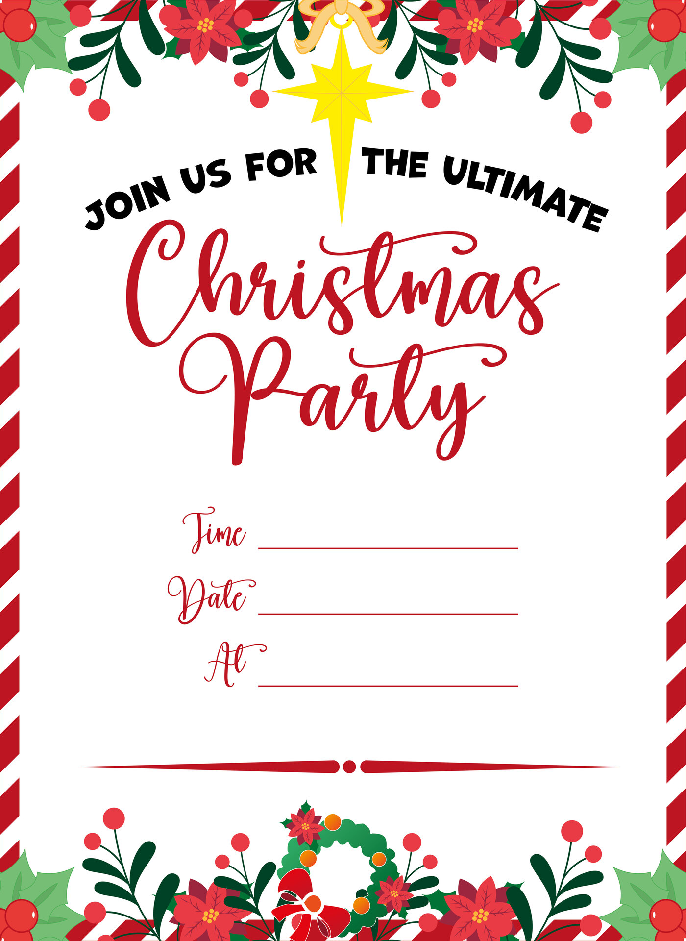 Printable Christmas Party Invitations