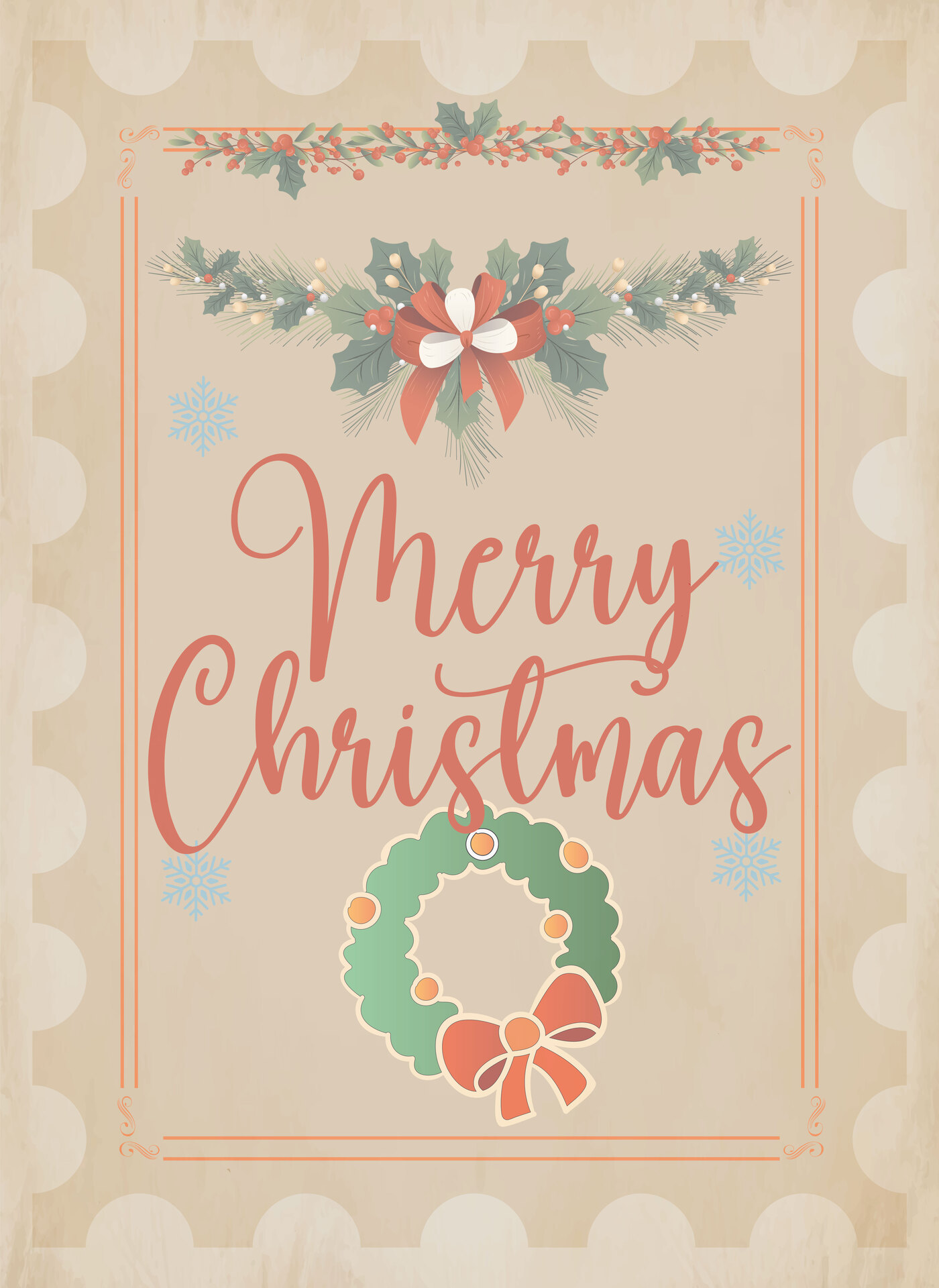 Printable Nostalgic Christmas Postcards