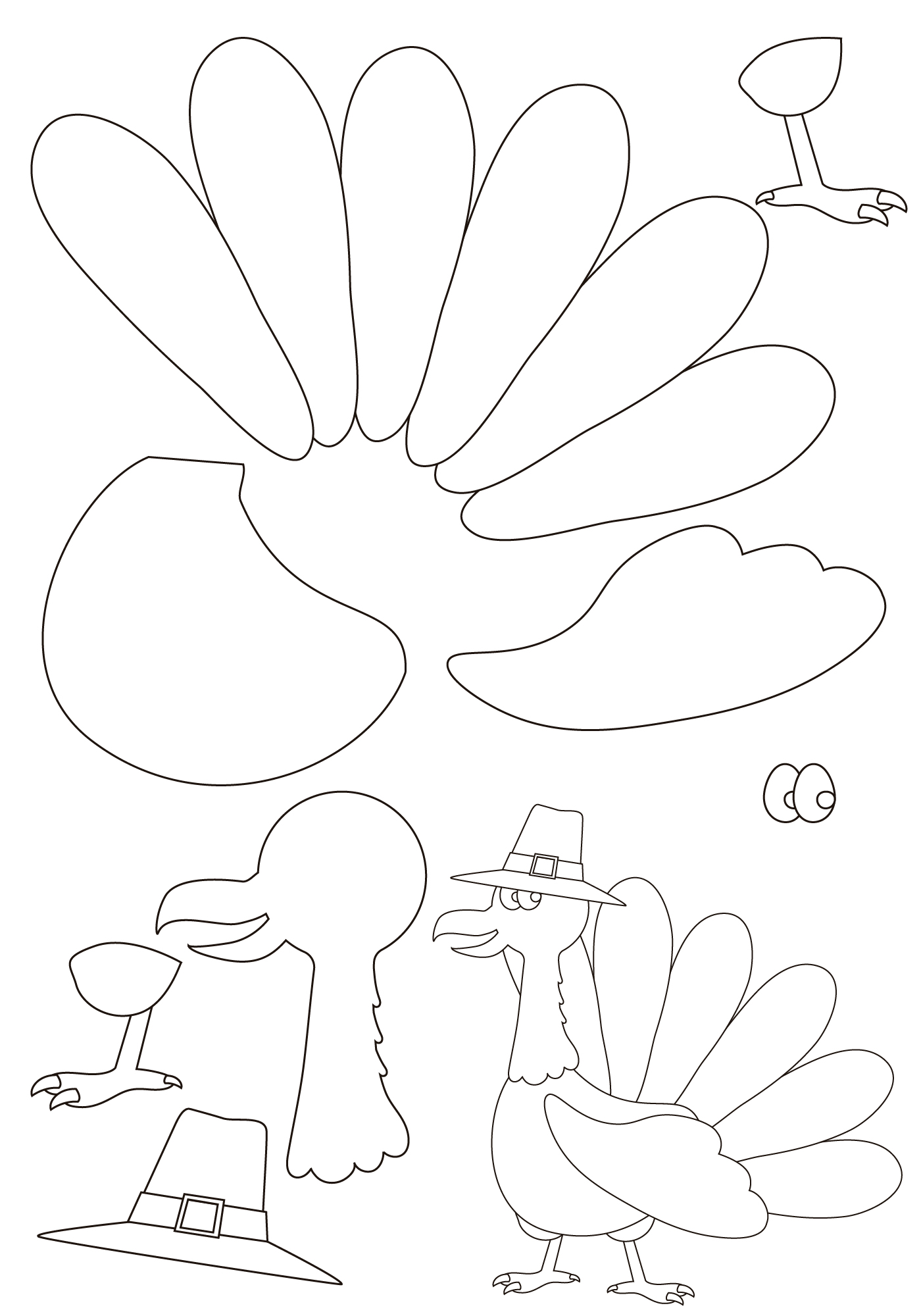 Printable Thanksgiving Craft Kits for Kindergarten