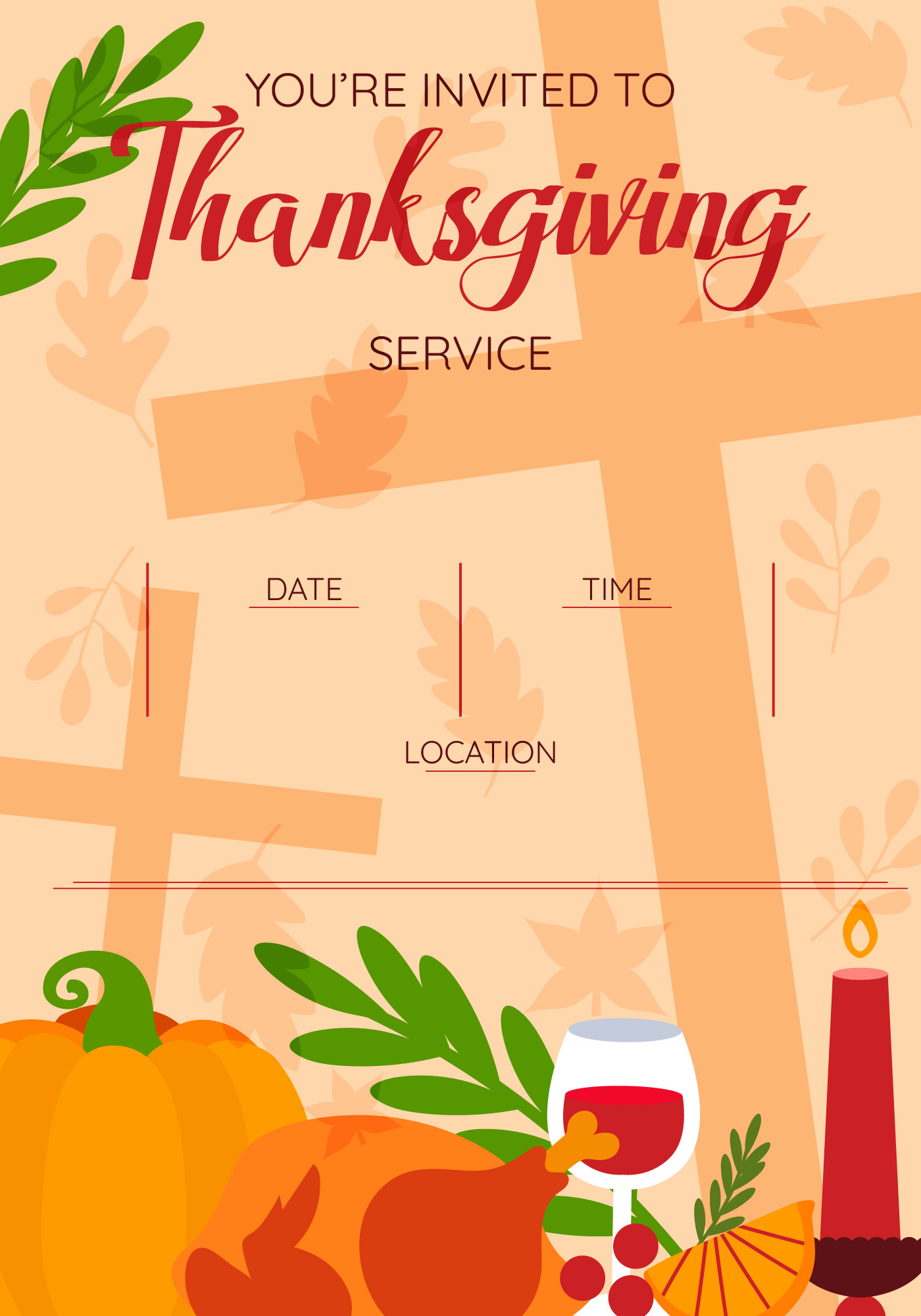 Printable Thanksgiving Flyer for Church Event