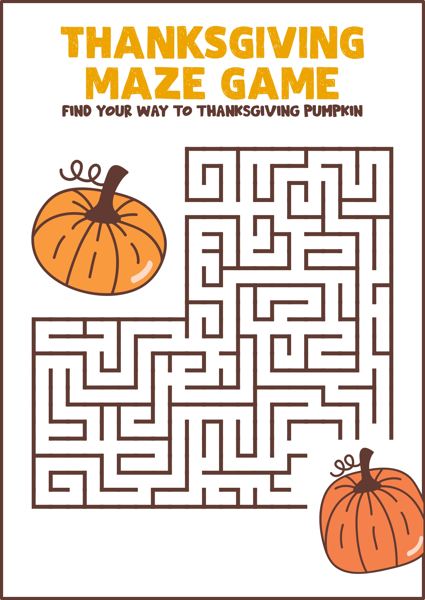 Printable Thanksgiving Mazes for Adults