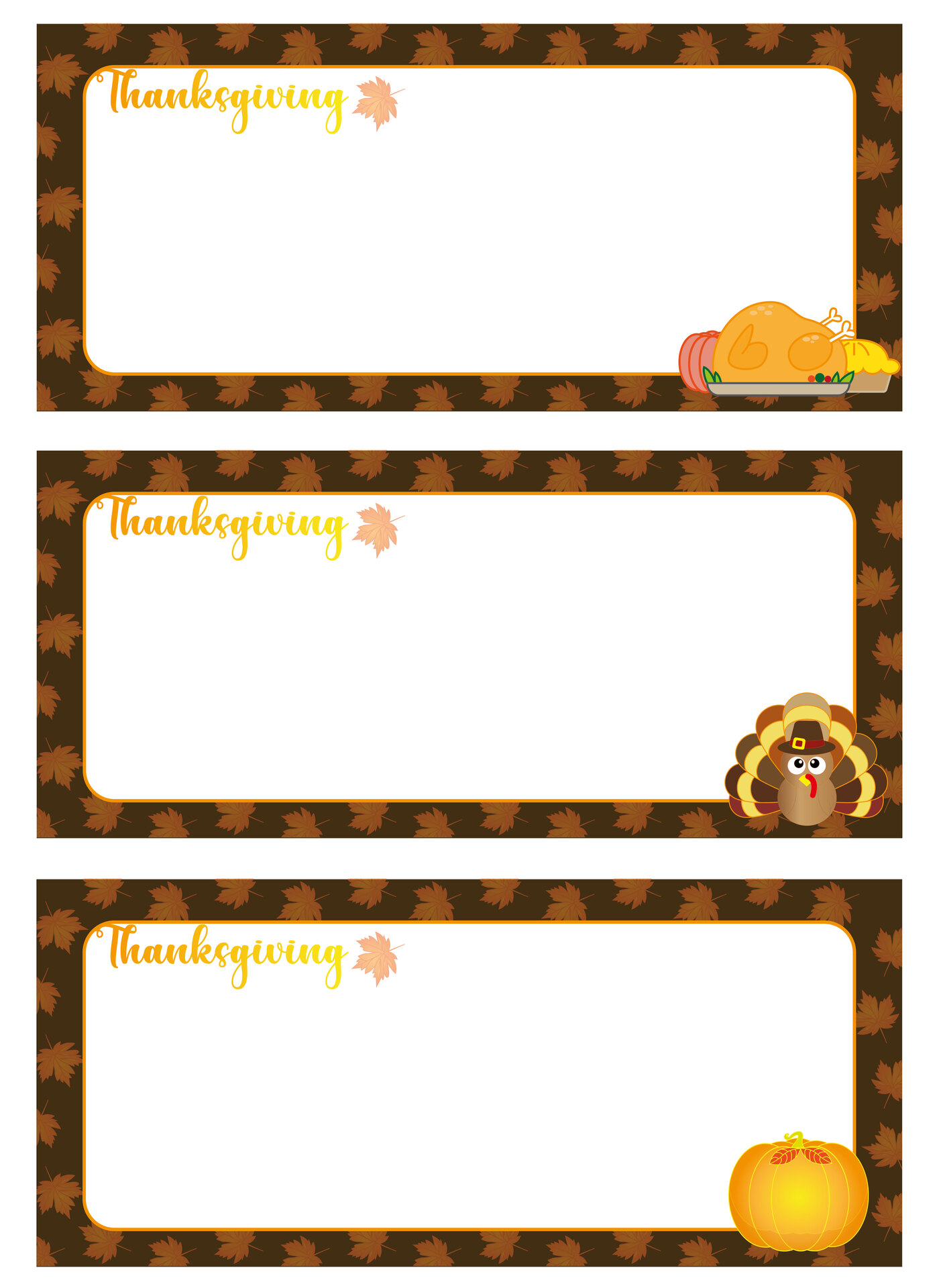 Printable Thanksgiving Name Tags for Dinner