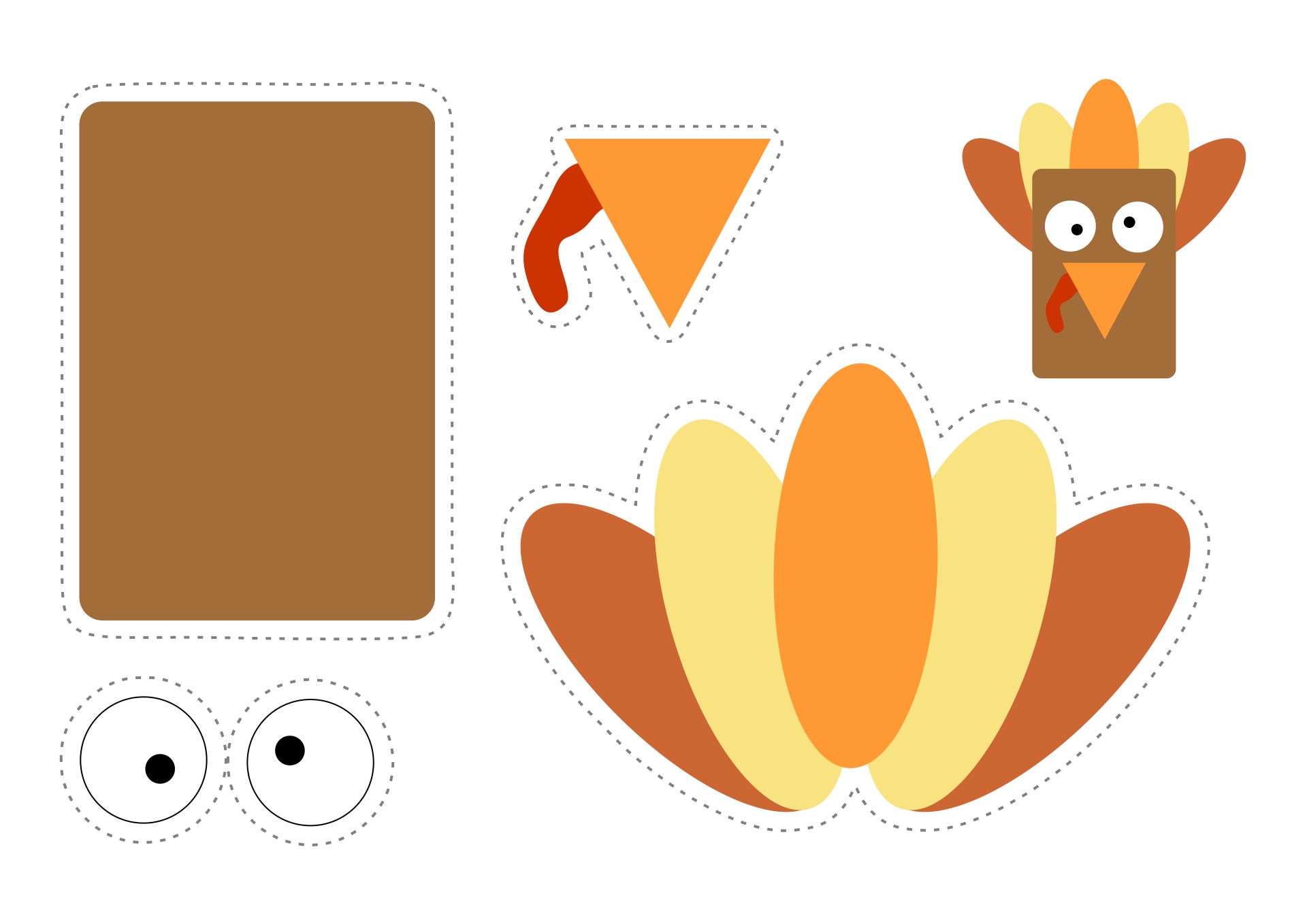 Printable Turkey Crafts for Preschoolers