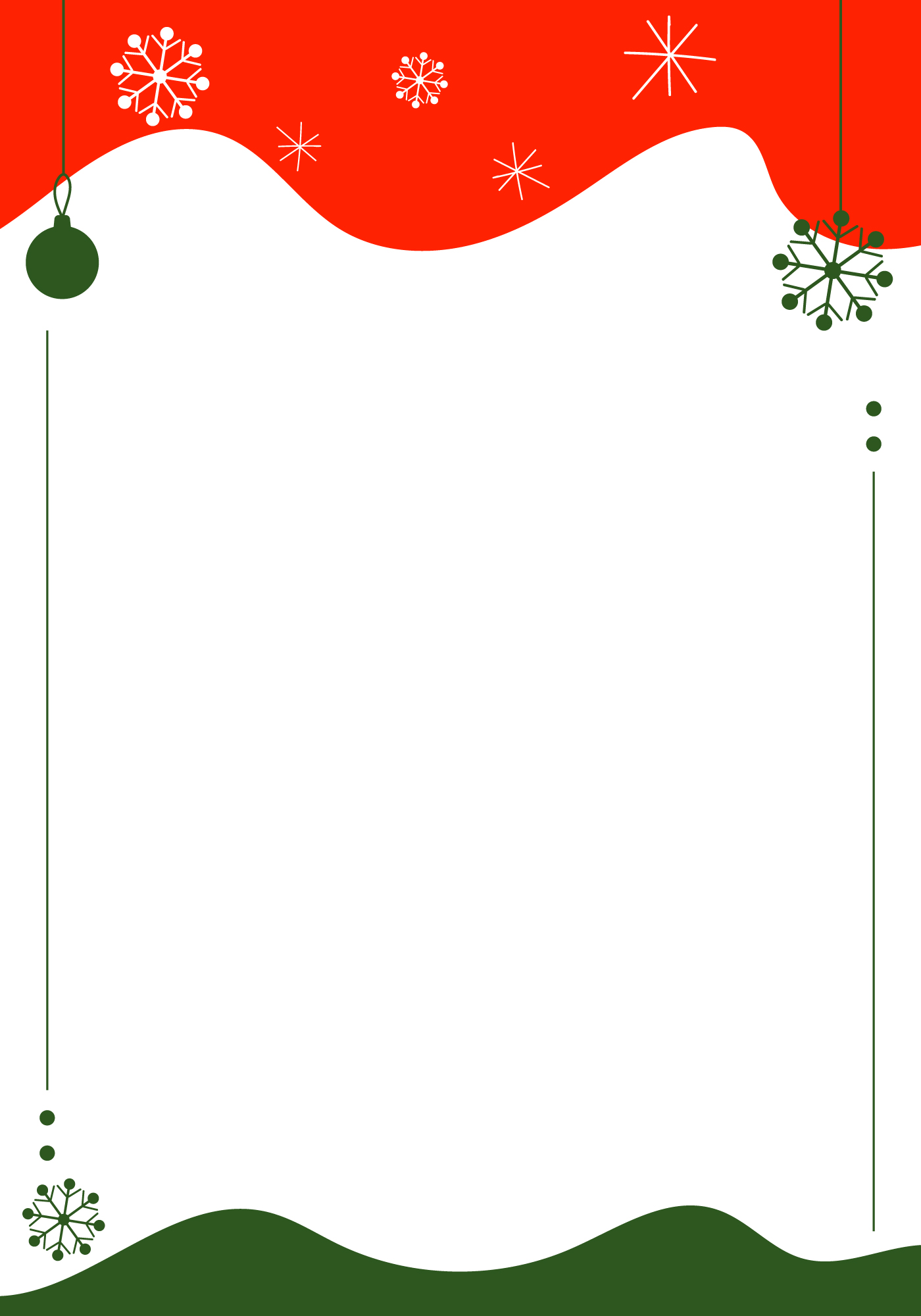 Red and Green Christmas Letterhead Paper