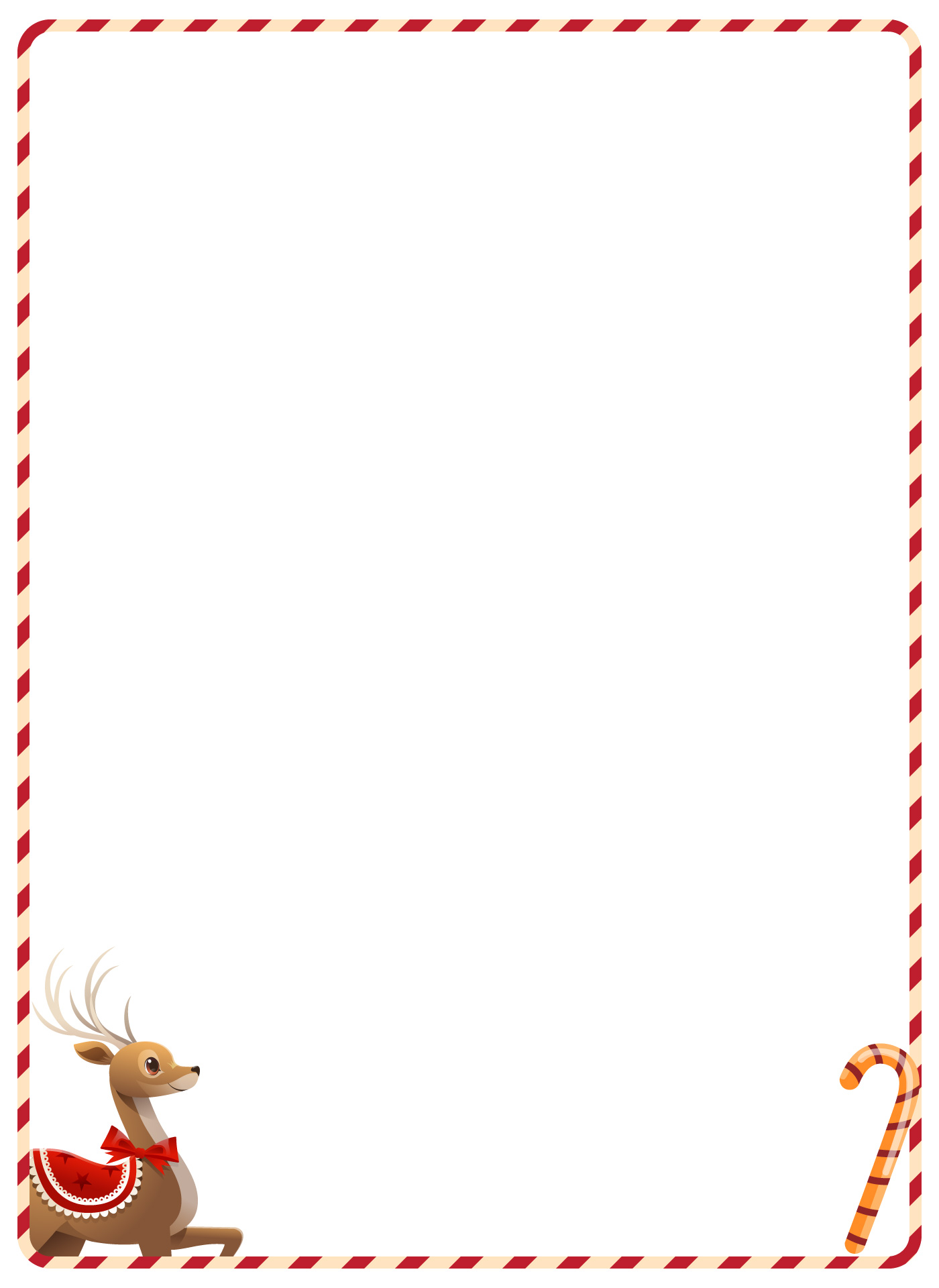 Reindeer Clip Art Borders for Christmas Projects