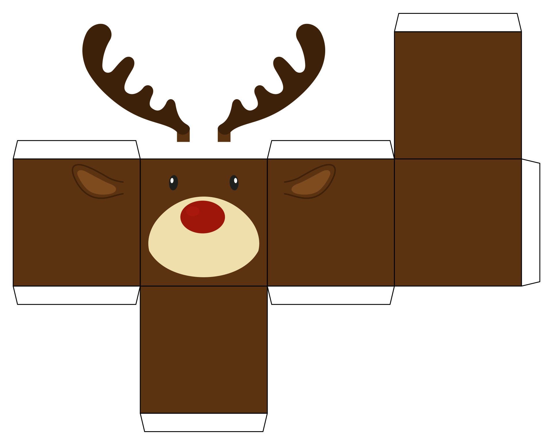 Reindeer Gift Box Printables