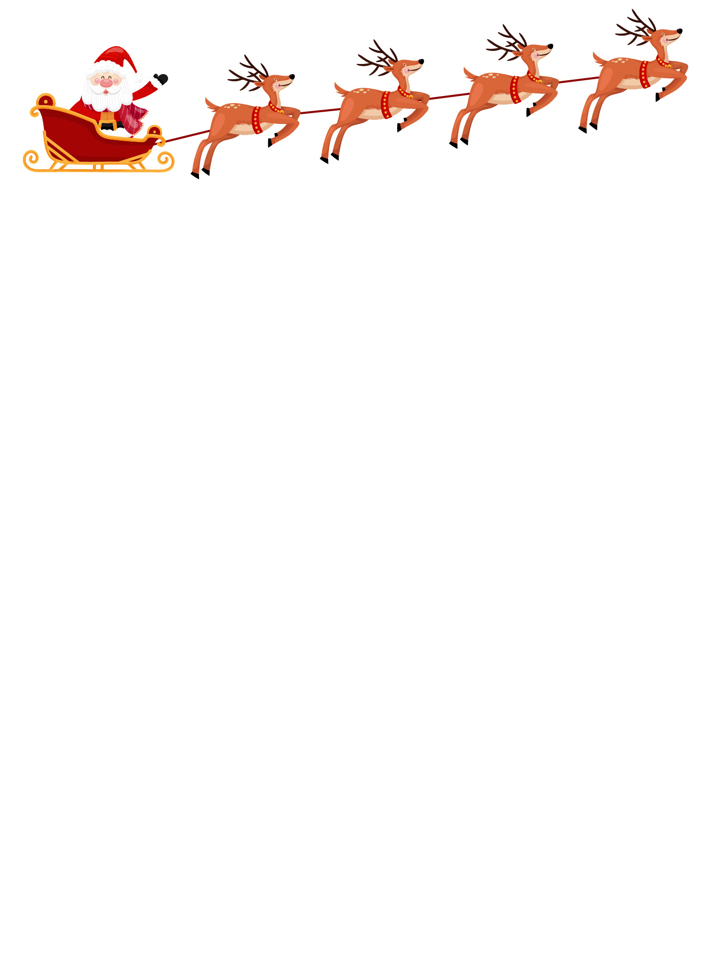 Santa-themed Clip Art Borders for Letterheads