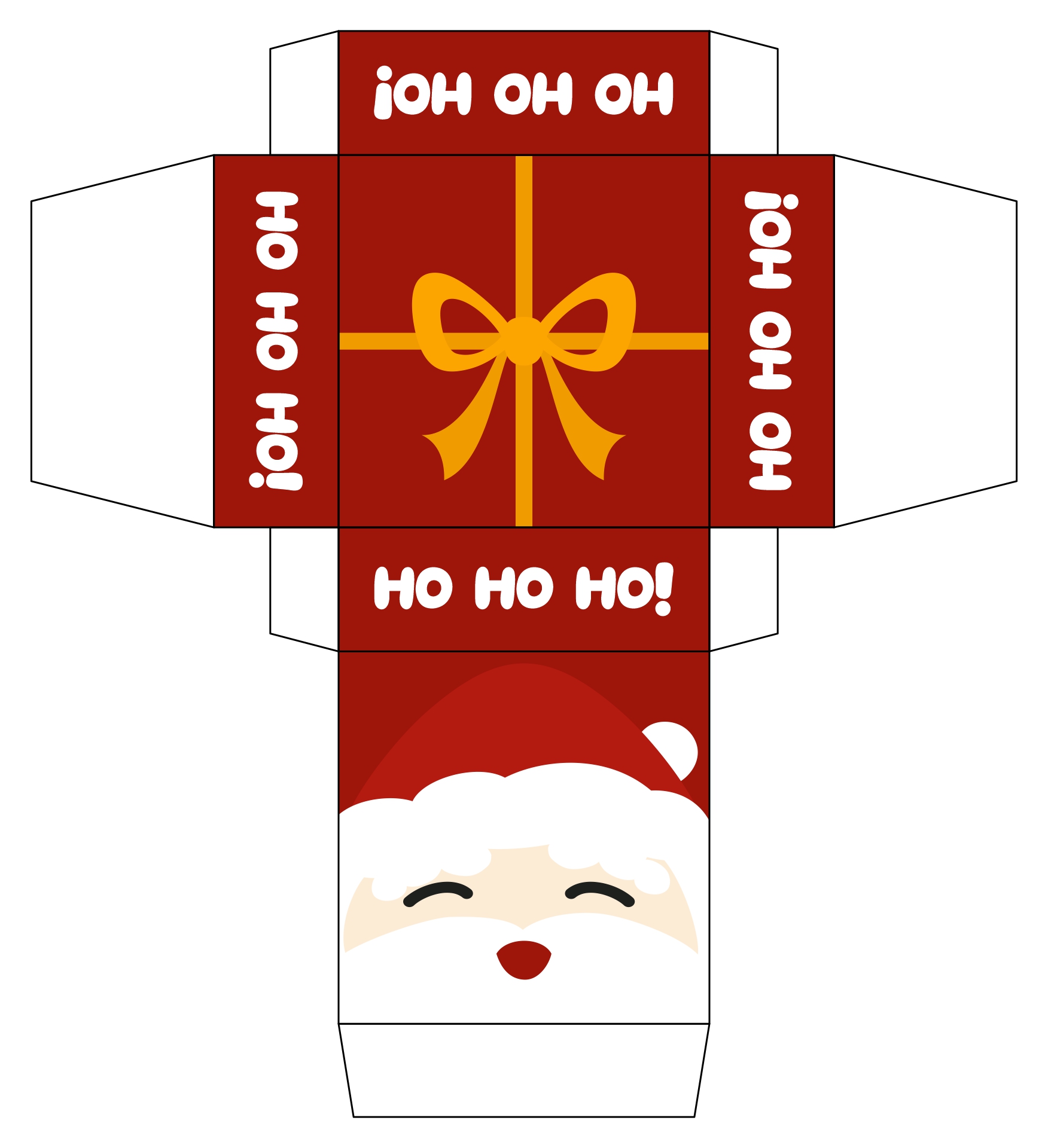 Santa-Themed Gift Box Printables