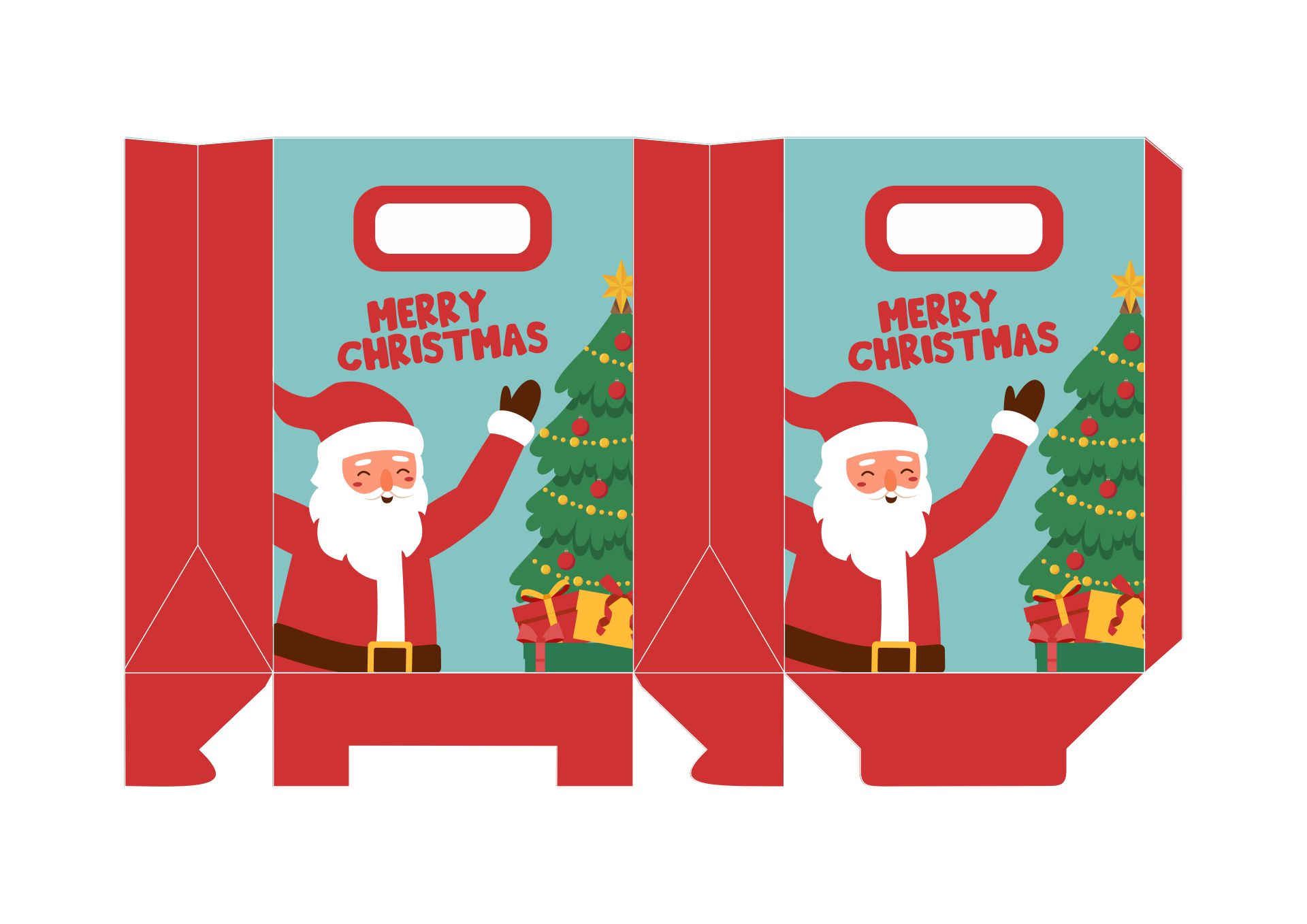 Santa-Themed Paper Bag Printables