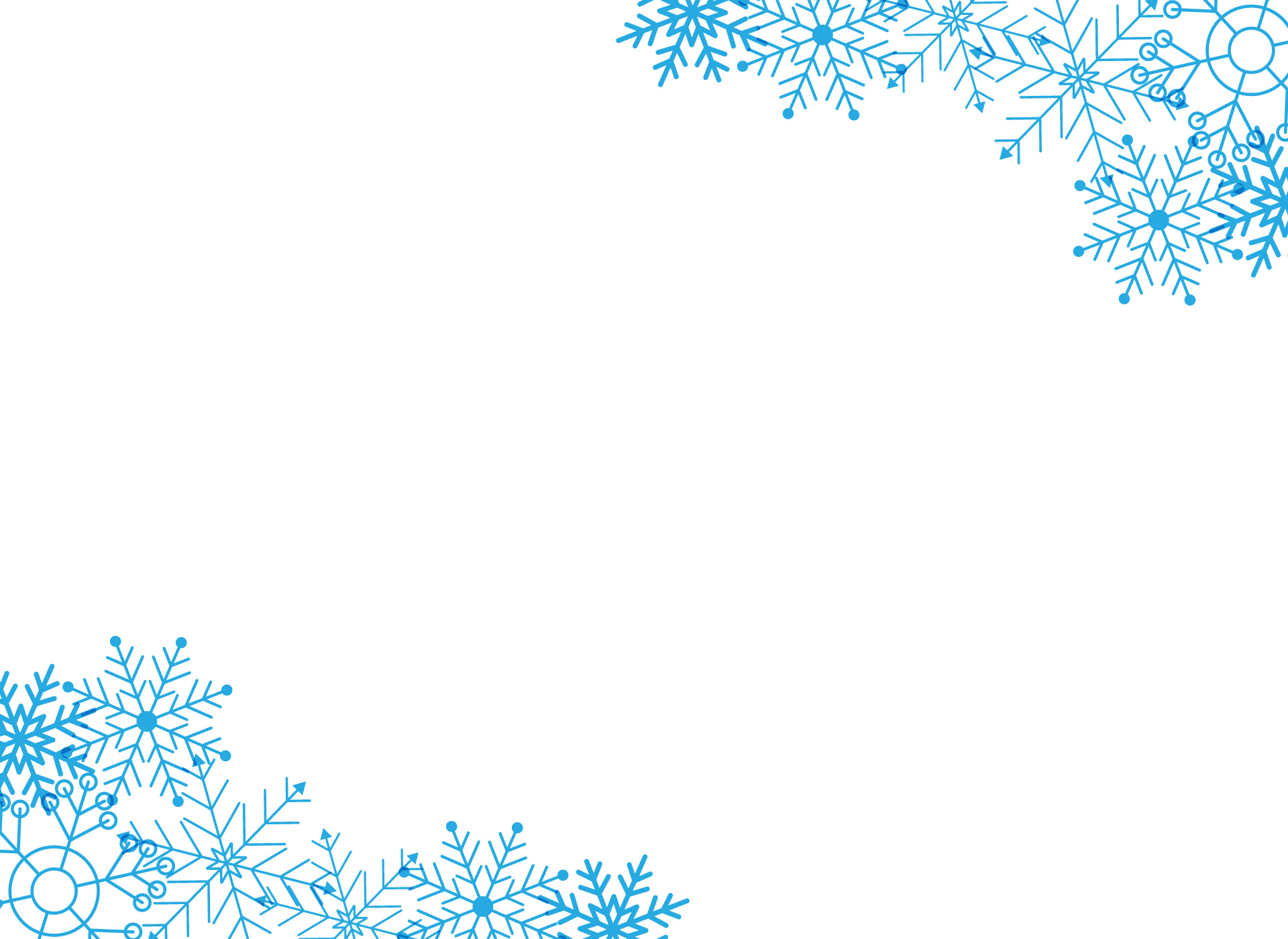 Snowflake Christmas Borders Clip Art Prints