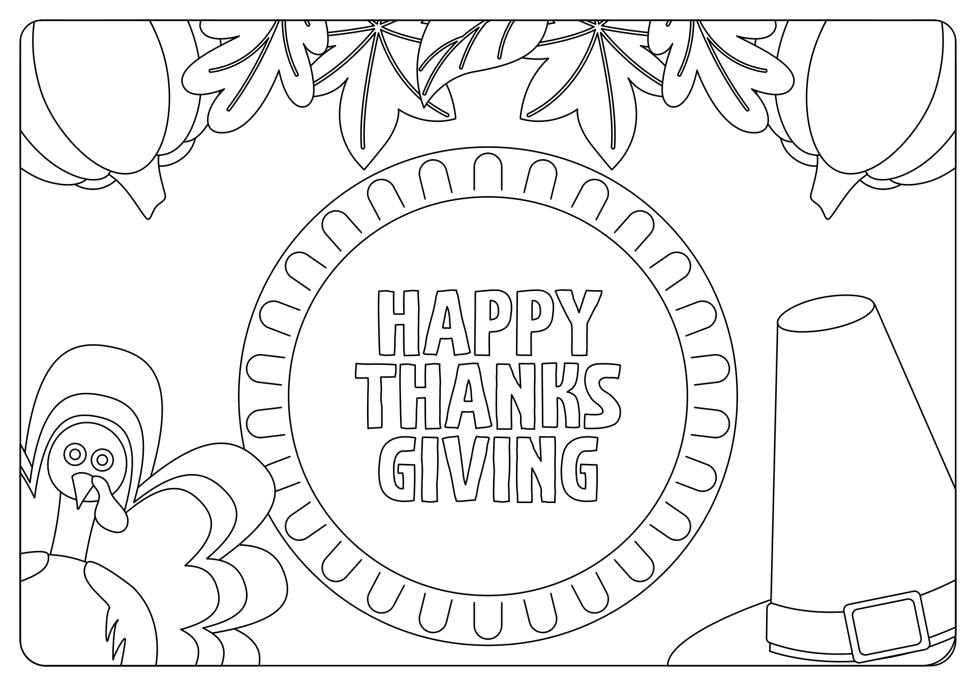 Thanksgiving Activity Placemat for Kids