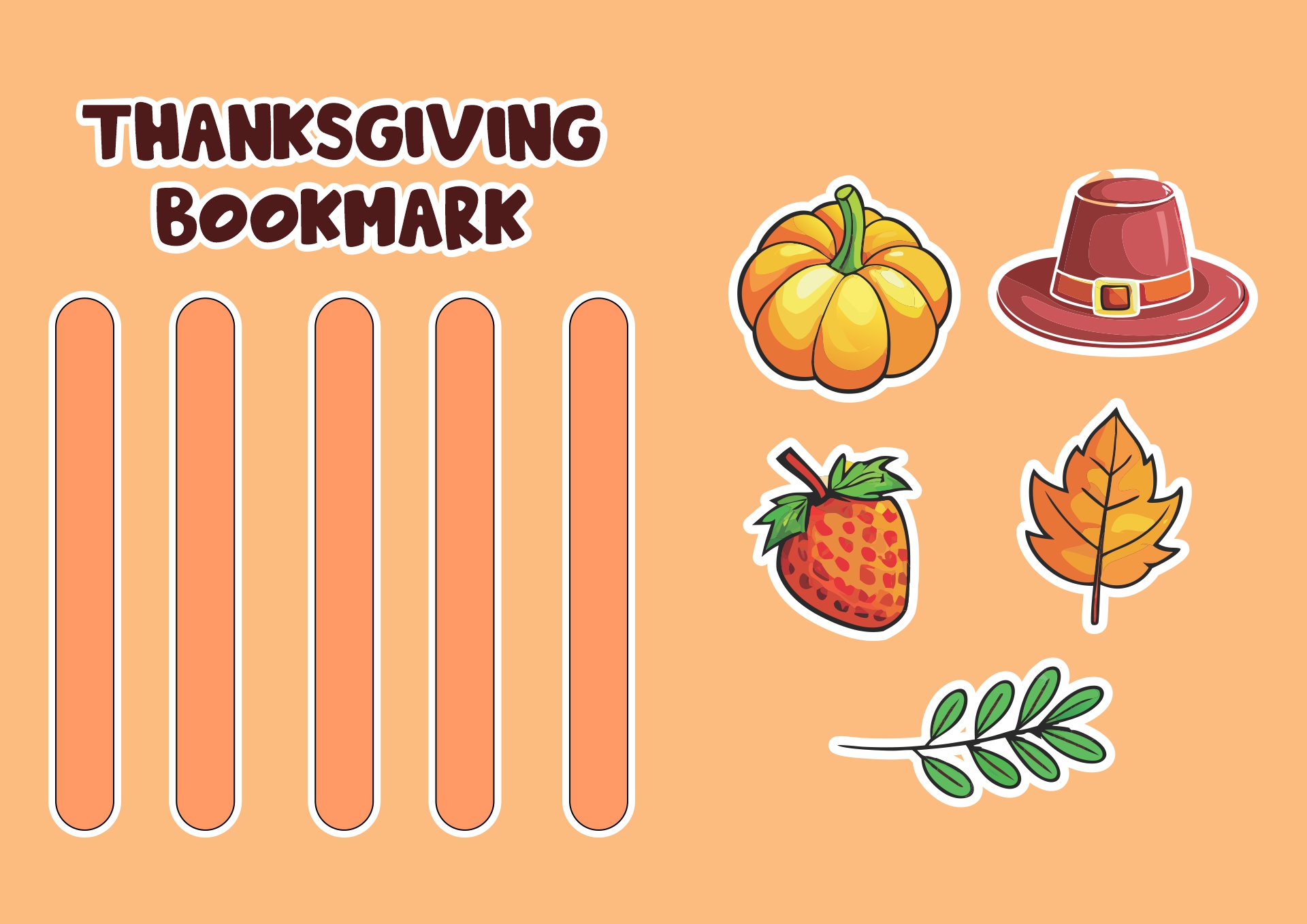 Thanksgiving Bookmark Craft Ideas