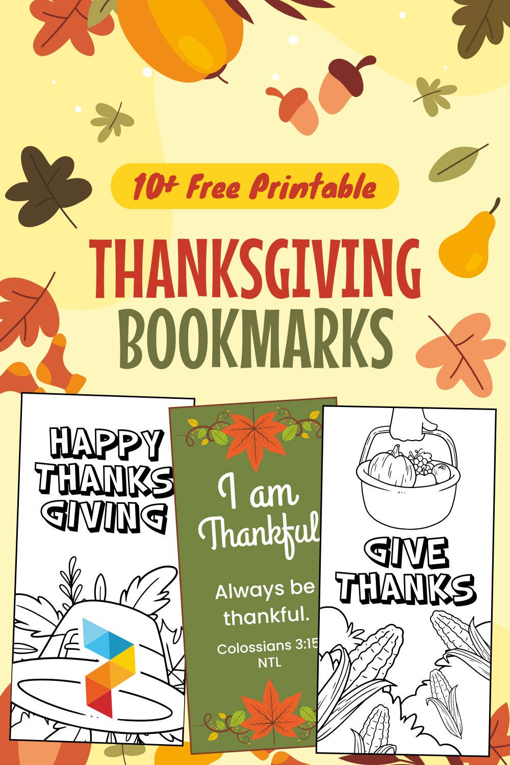 Thanksgiving Bookmarks