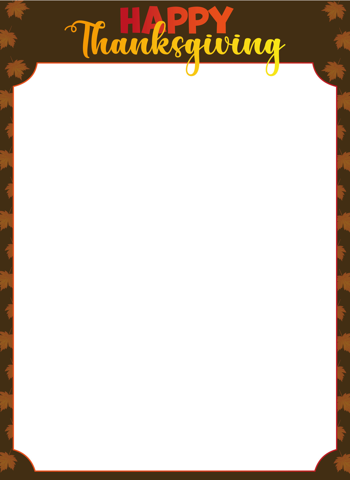 Thanksgiving Border Template