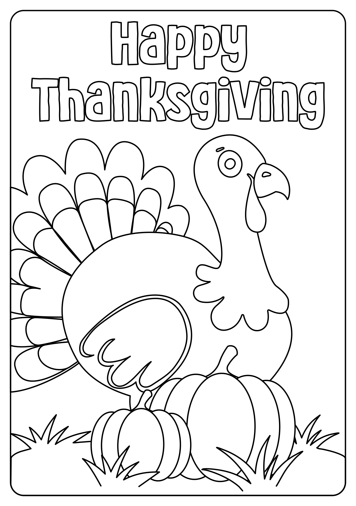 Thanksgiving Coloring Pages for Kids