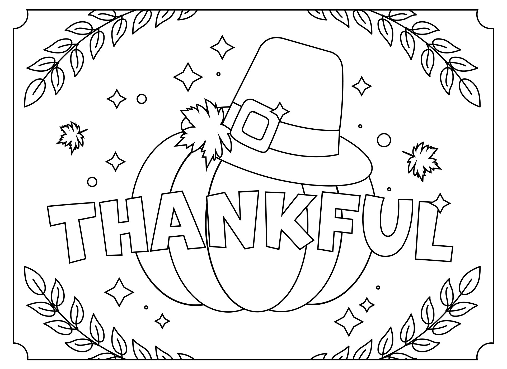 Thanksgiving Coloring Placemat Printable