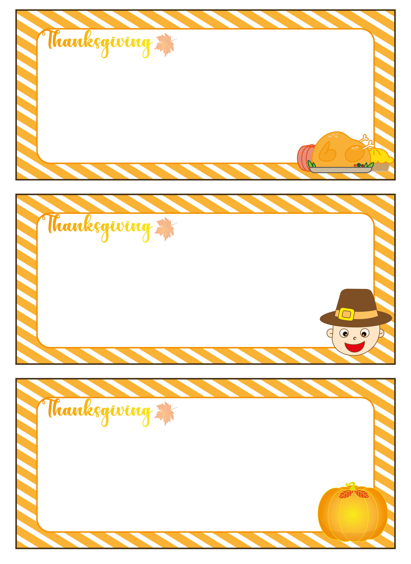 Thanksgiving Dinner Name Tags Printable