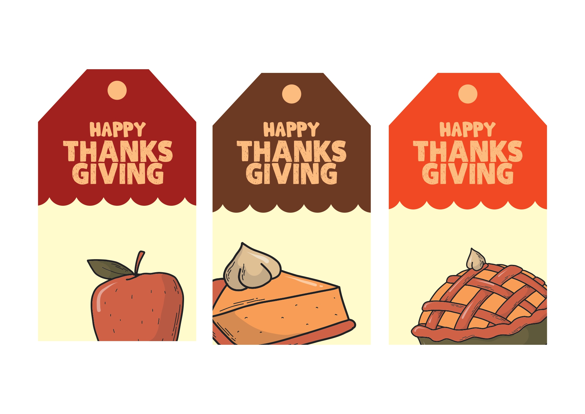 Thanksgiving Meal Label Cards