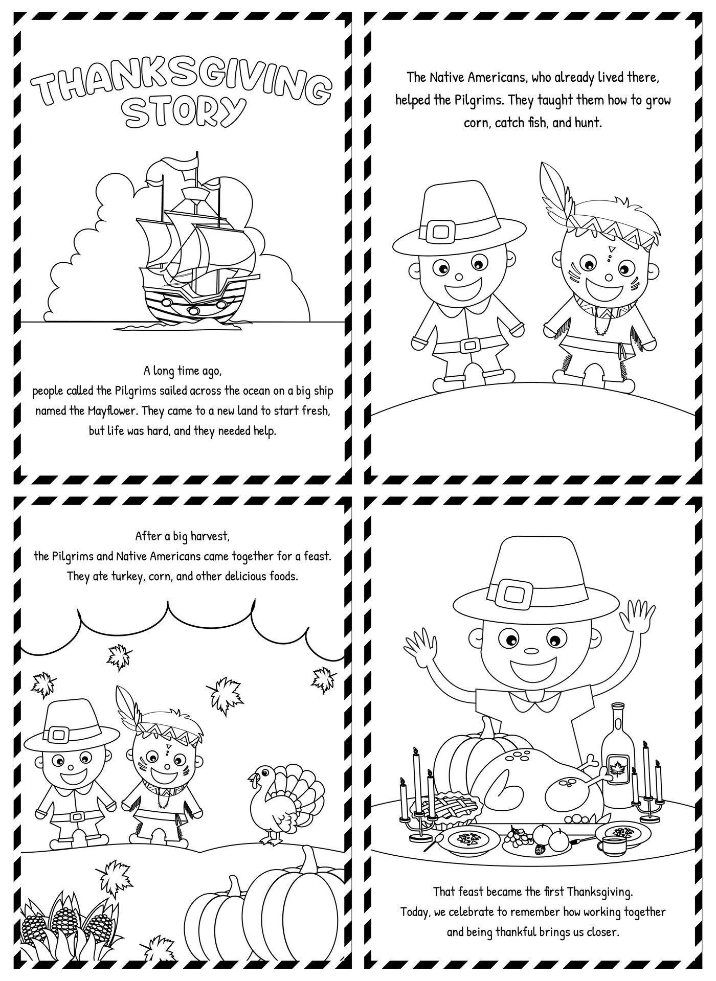 Thanksgiving Story Book Printable