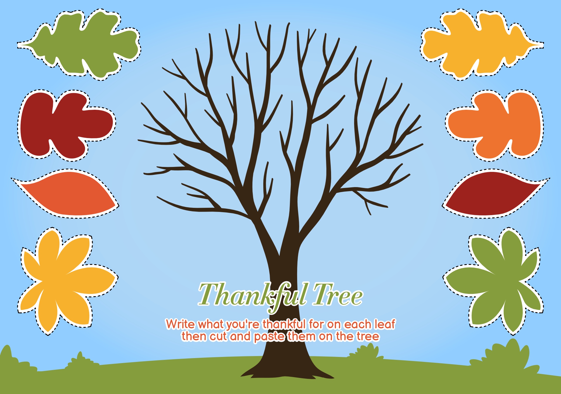 Thanksgiving Tree Craft Printable